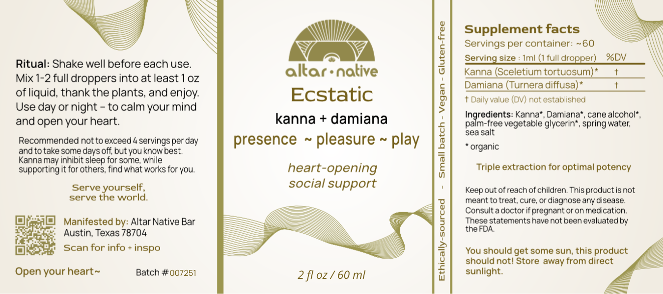 Ecstatic ⟡ Kanna + Damiana Tincture