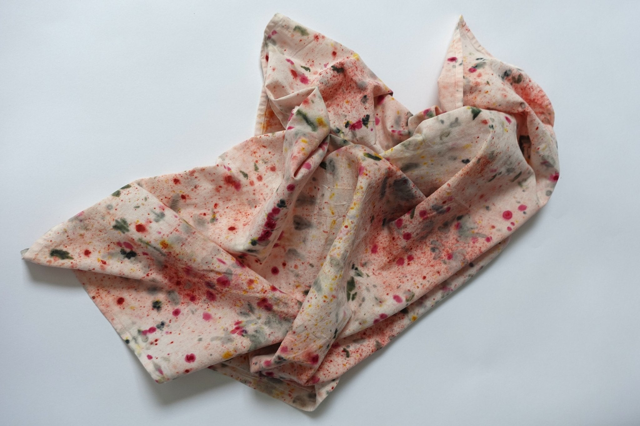 Abstract Botanically Dyed Recycled Cotton Tea Towel dyekween