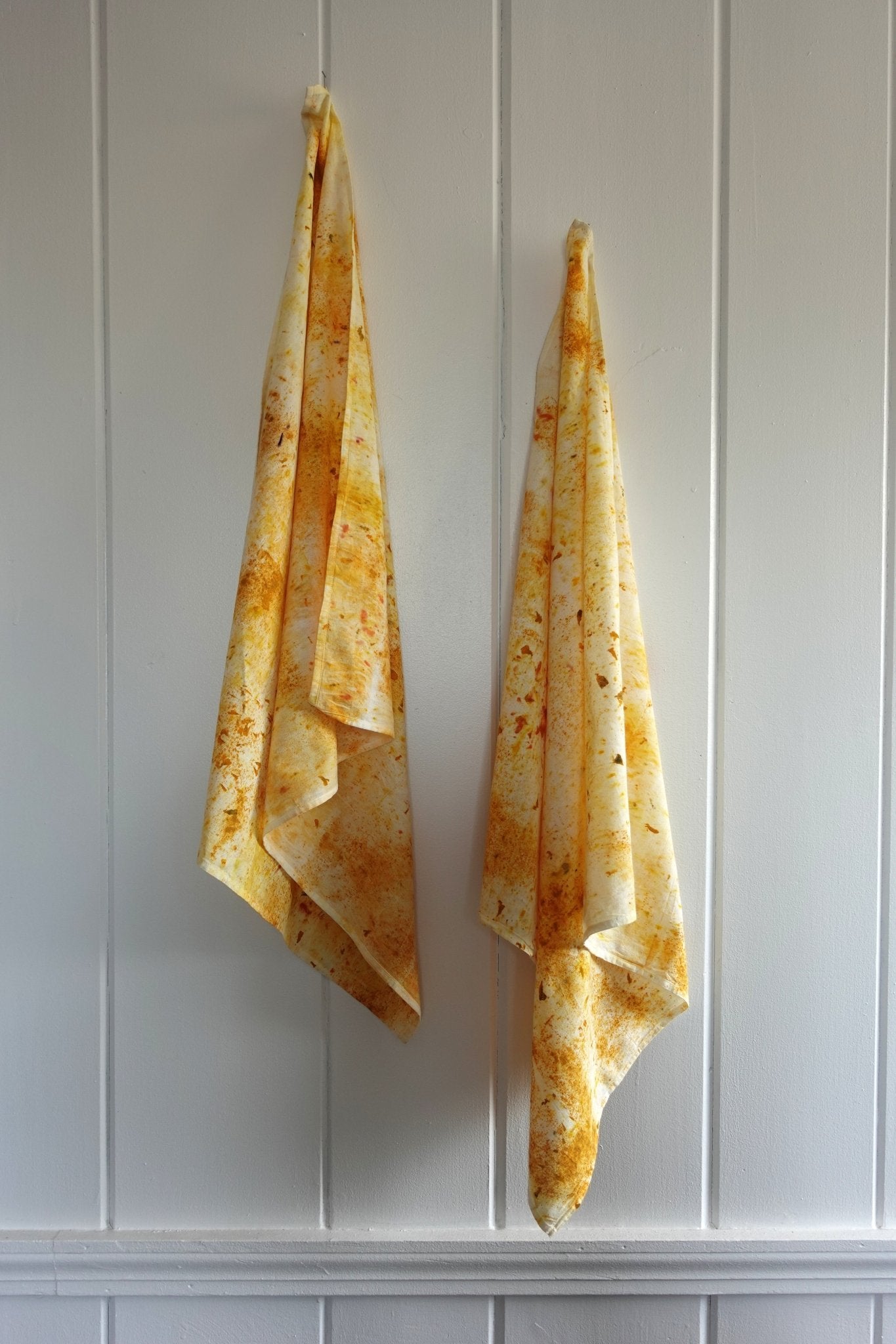 Abstract Botanically Dyed Recycled Cotton Tea Towel dyekween