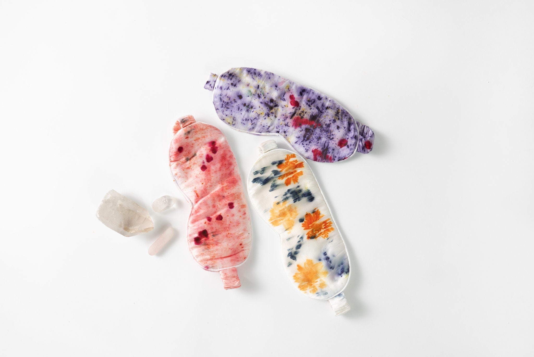 Abstract Botanically Dyed Silk Sleep Mask dyekween