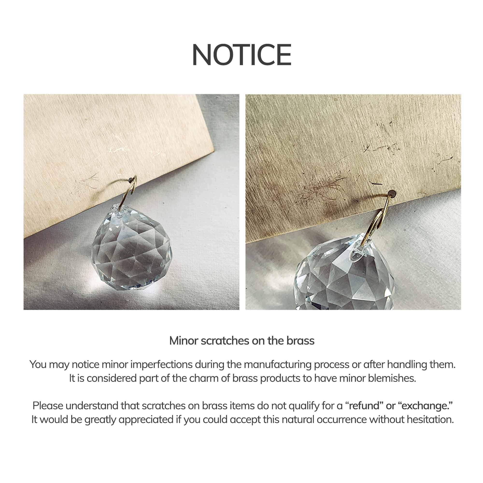 Brass Sunrise and Crystal Suncatcher CEDAR AND MYRRH