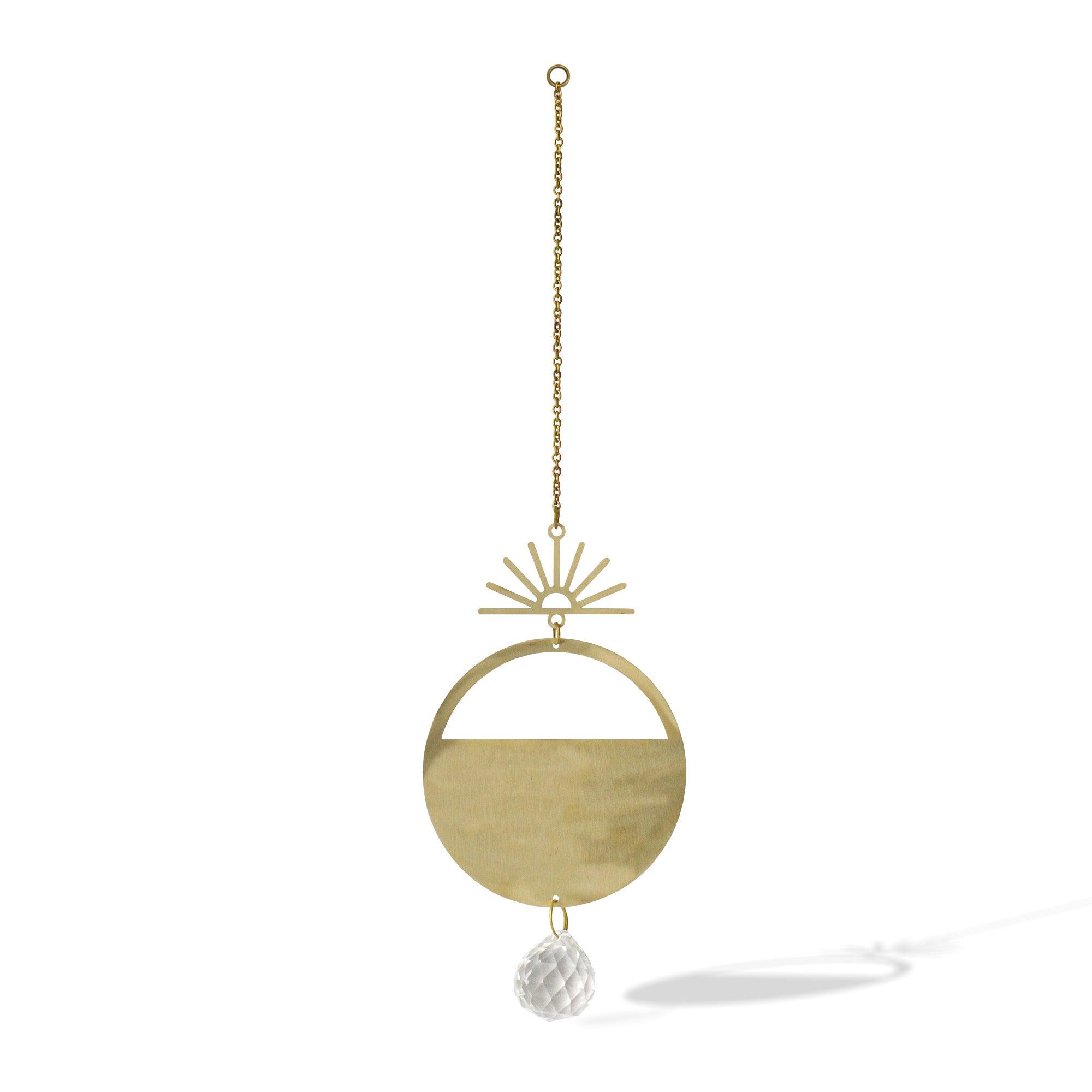 Brass Sunrise and Crystal Suncatcher CEDAR AND MYRRH