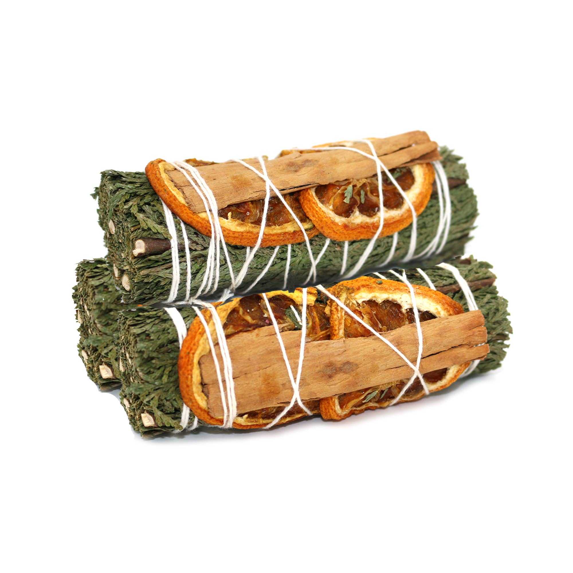 Cedar, Orange & Cinnamon Smudge Stick (4 in.) Sacred Crystals
