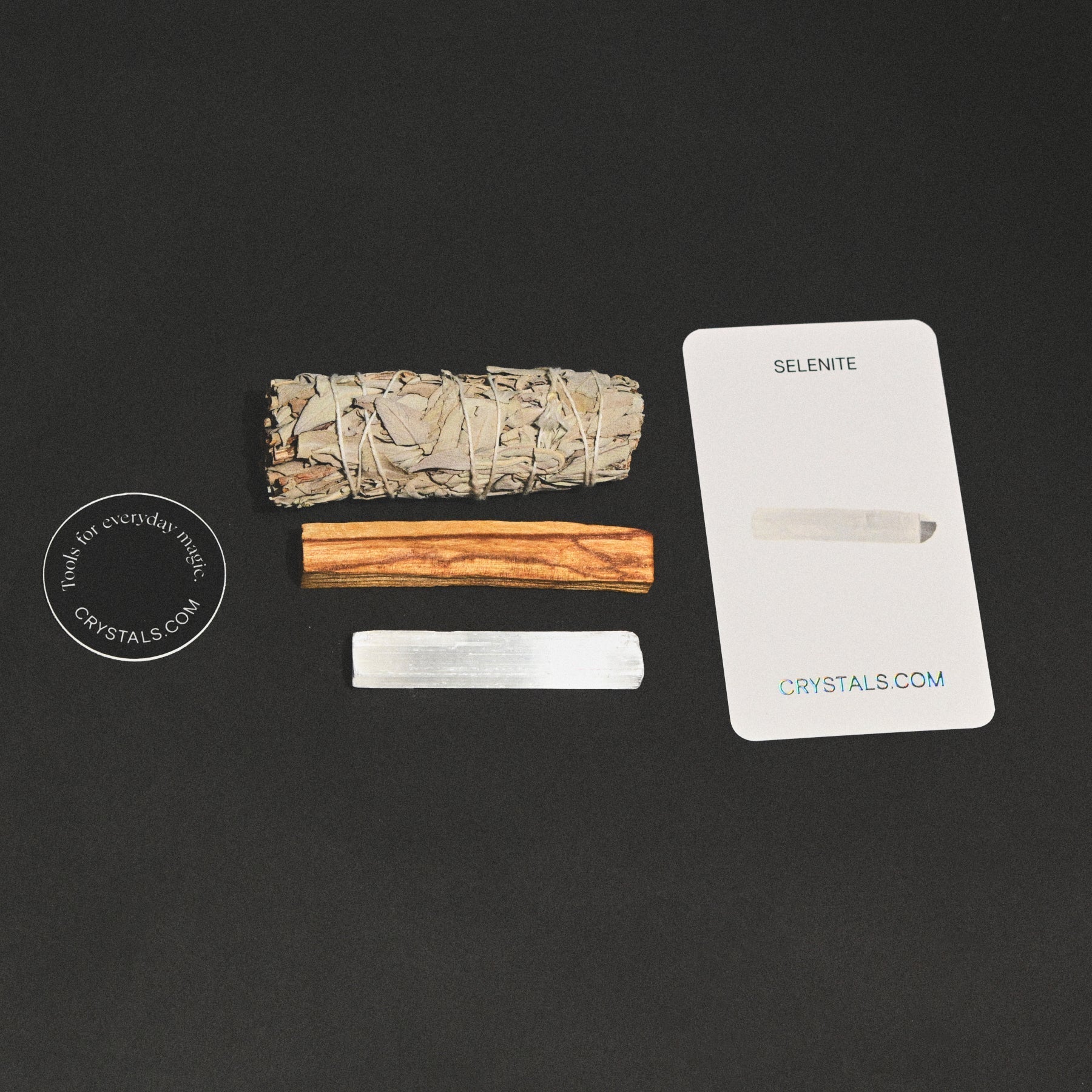 Cleansed Kit - Palo Santo / Sage / Selenite CRYSTALS.COM