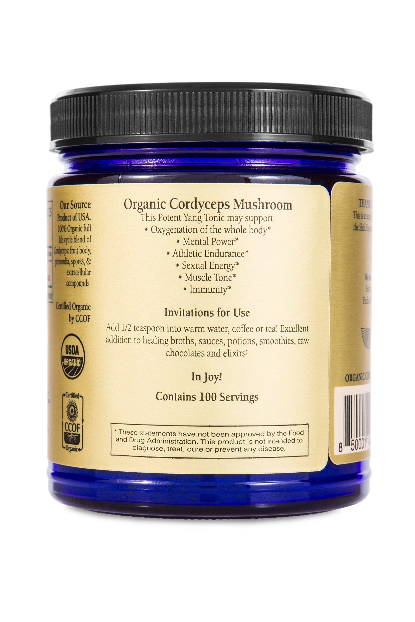 Cordyceps Mushroom Powder (Organic) Sun Potion