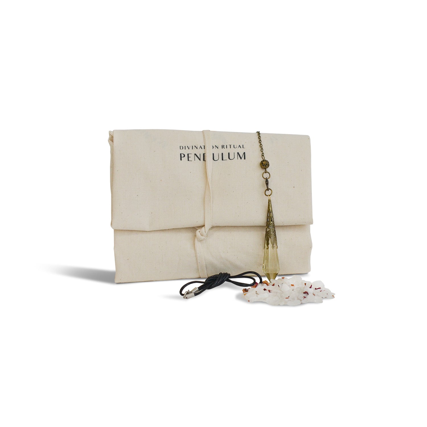 Crystal Pendulum Divination Kit with Canvas Board Bag CEDAR AND MYRRH