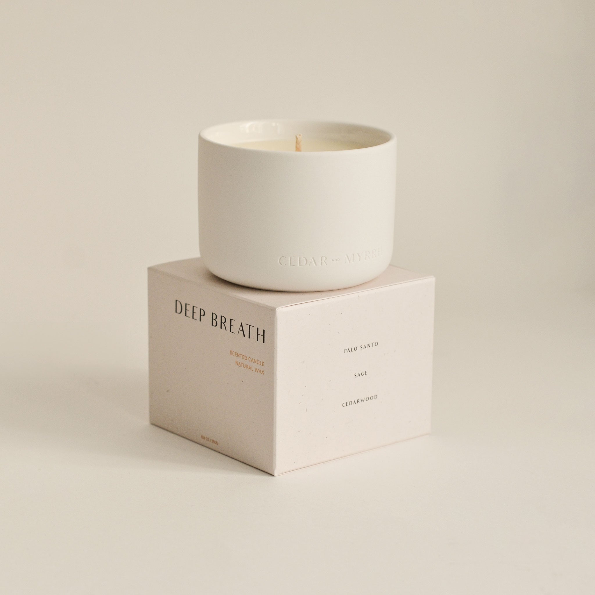 Deep Breath Wellness Candle CEDAR AND MYRRH