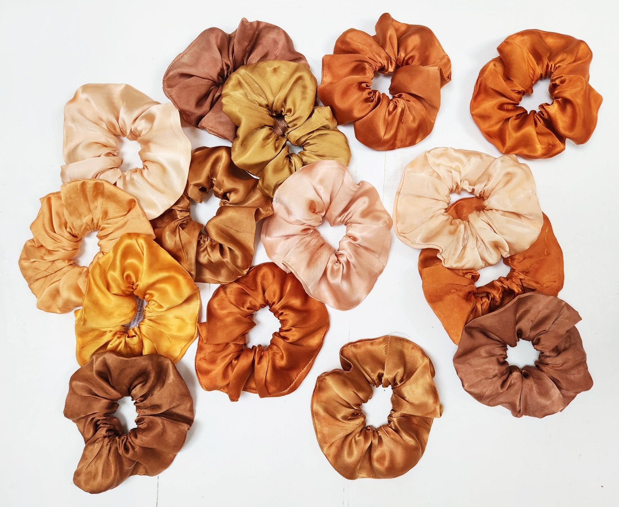 EARTH TONES Solid Botanically Dyed Silk Hair Scrunchie dyekween
