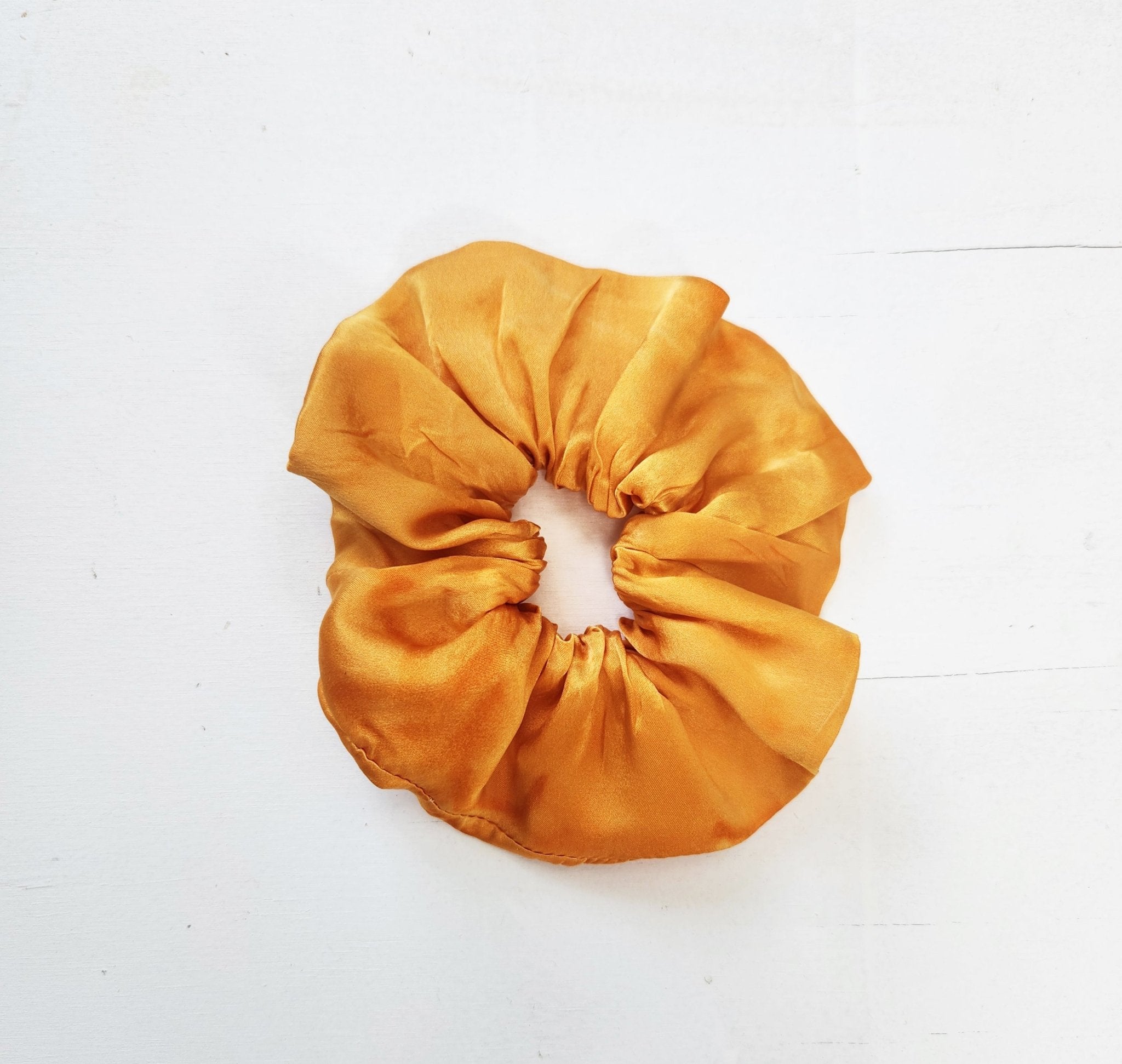 EARTH TONES Solid Botanically Dyed Silk Hair Scrunchie dyekween
