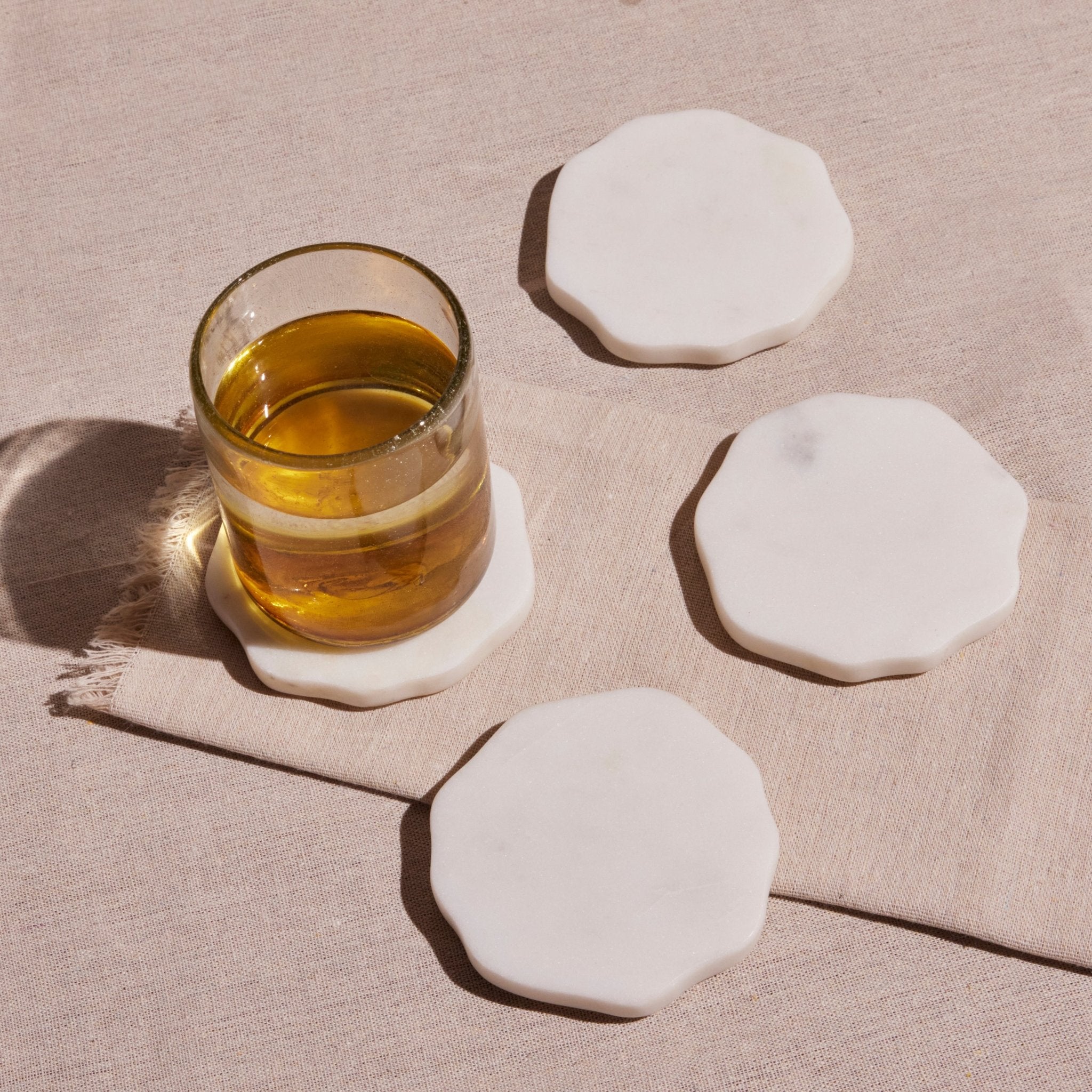 Flor Marble Coasters (Set of Four) by MESO MESO