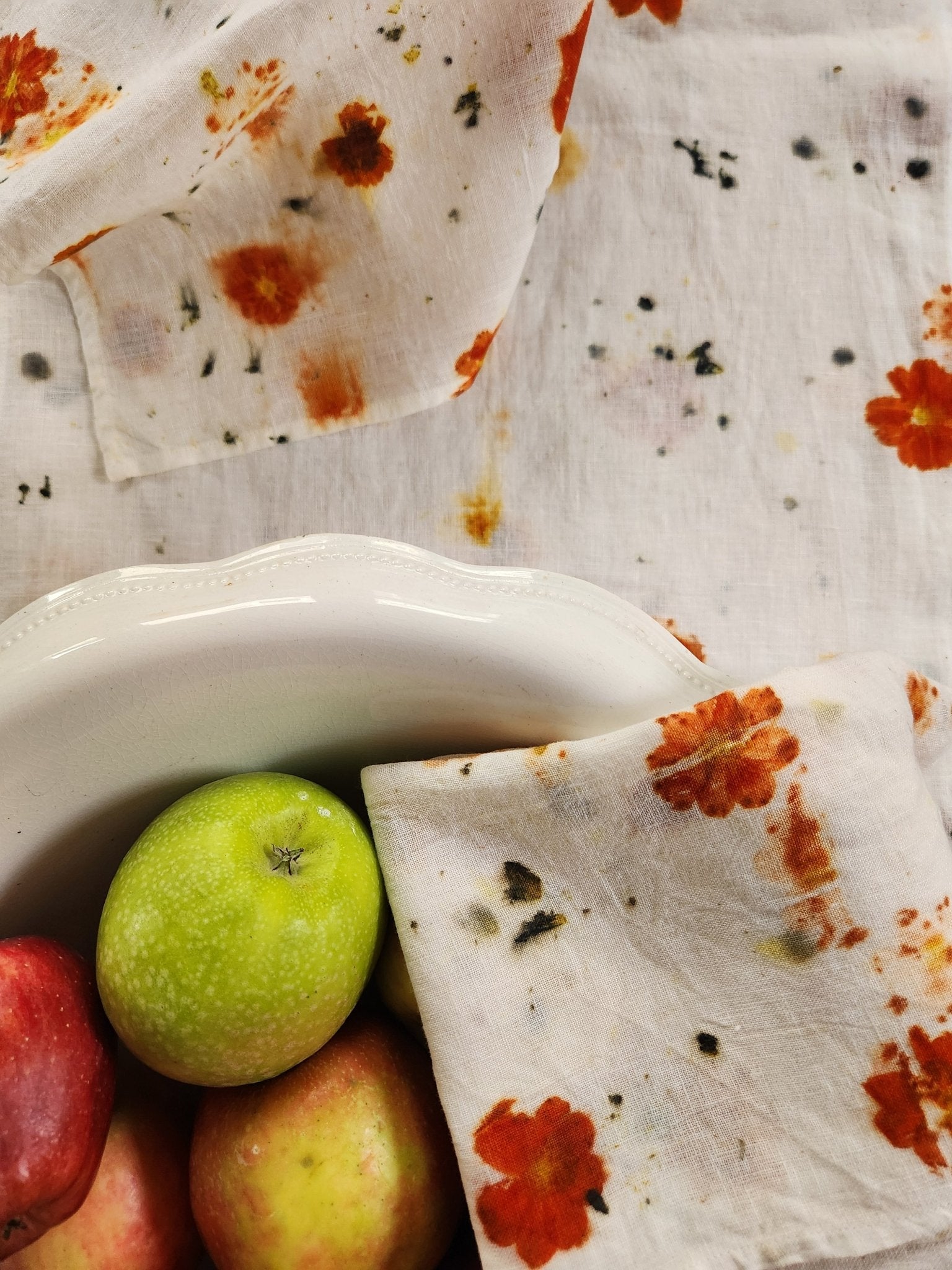 Flower - Printed Linen Tea Towel dyekween