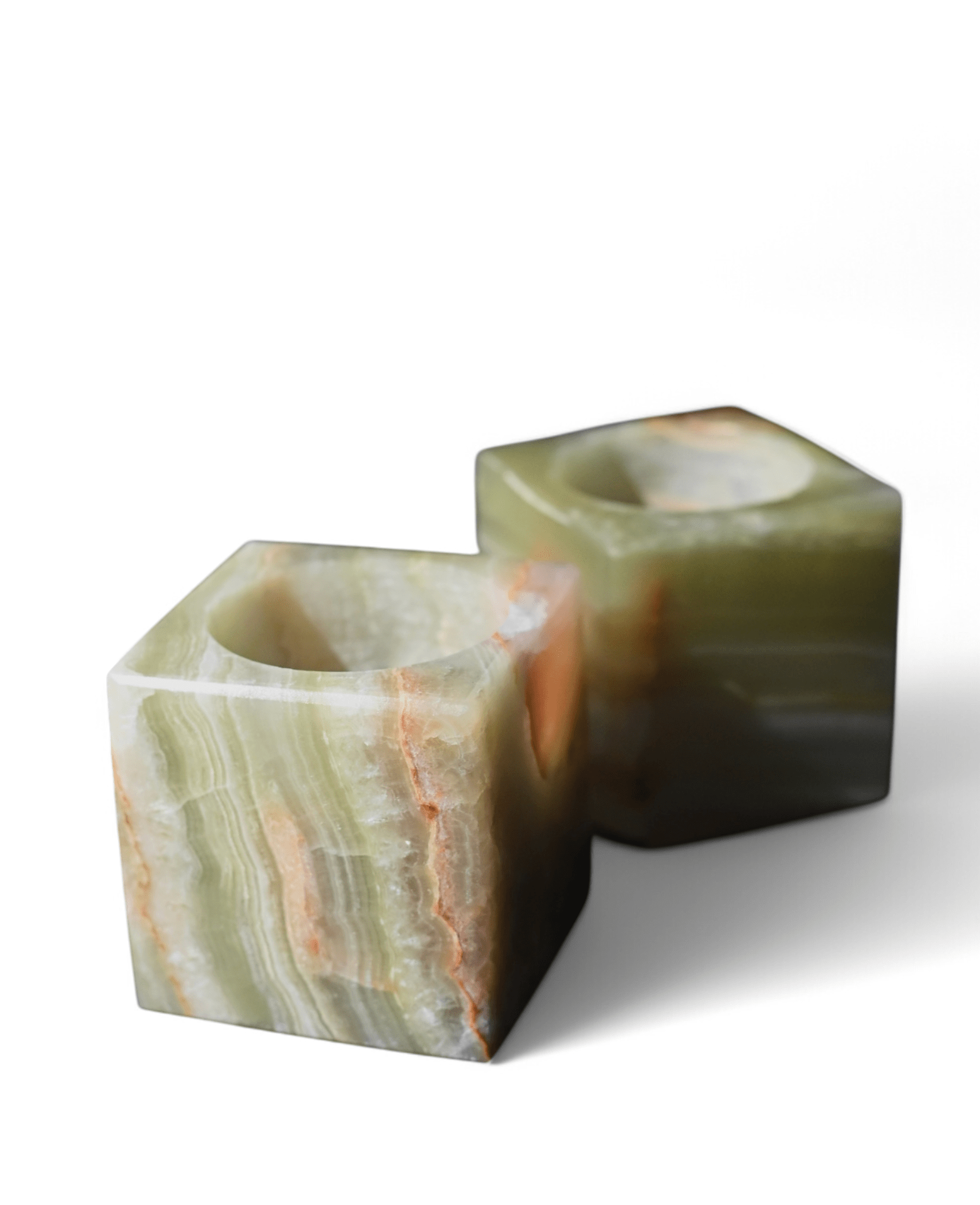 Green Onyx Candle Holder CRYSTALS.COM