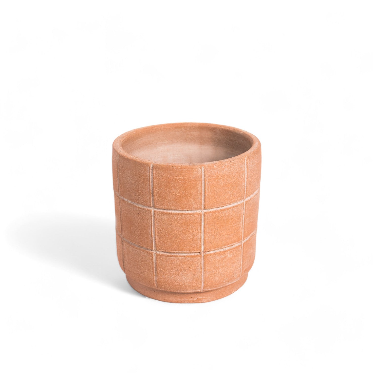 Grid Small Terracotta Planter by MESO MESO