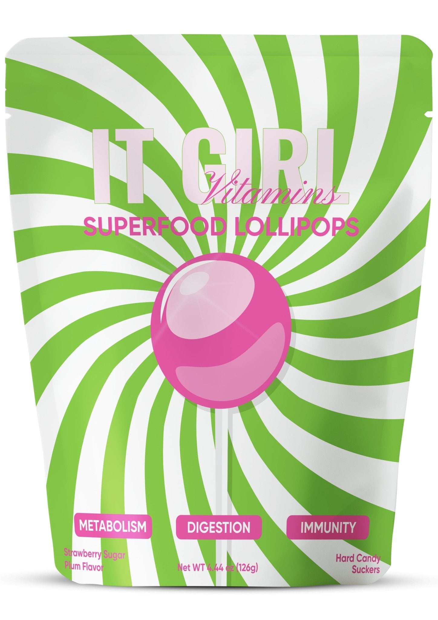 It Girl Superfood Greens Lollipops - Vegan Candy with Supergreens, Vitamins & Antioxidants It Girl Vitamins