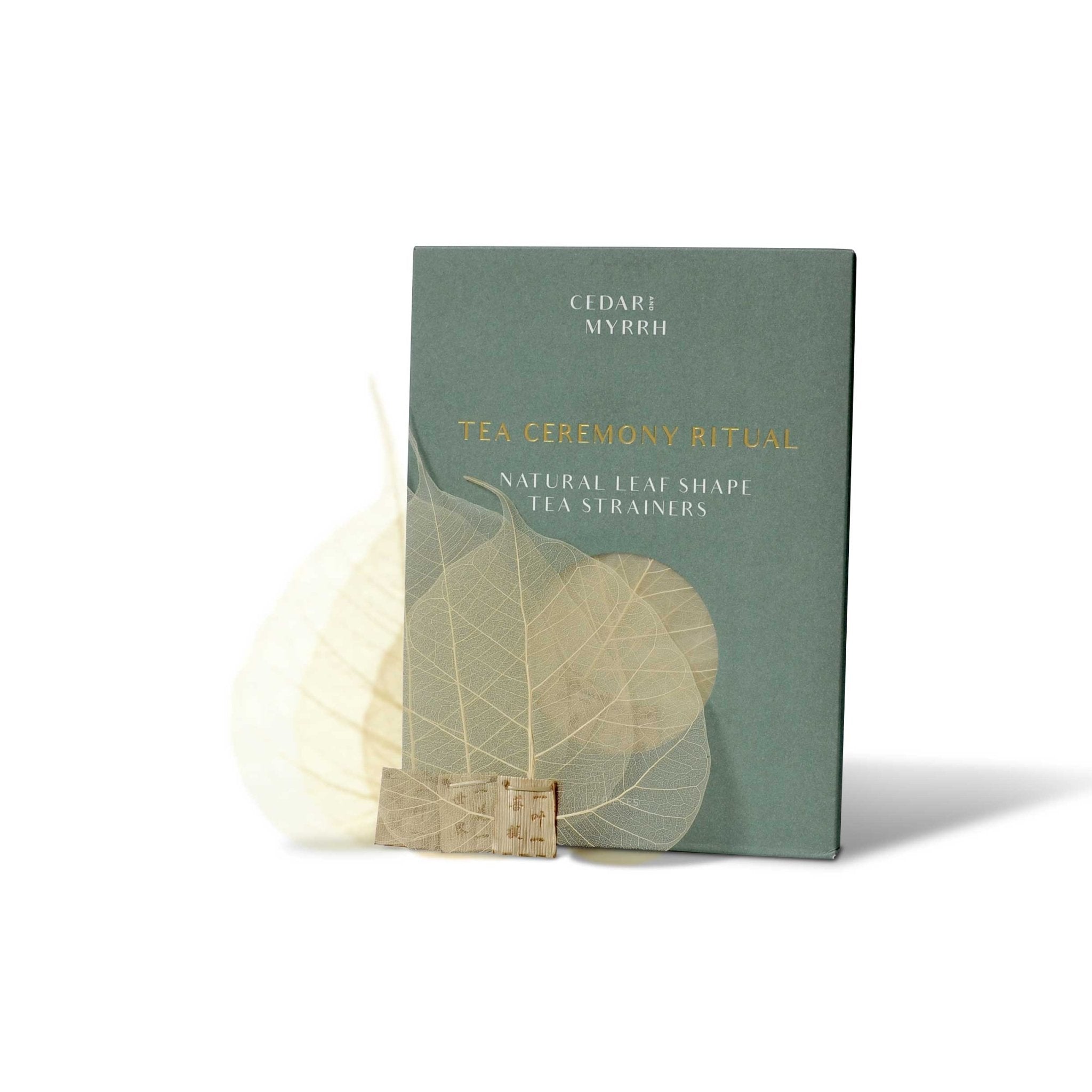 Natural Leaf Shape Tea Strainers CEDAR AND MYRRH