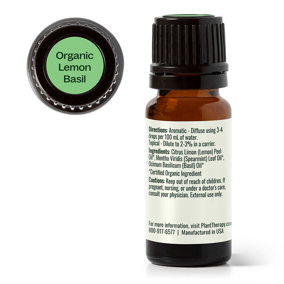 Organic Lemon Basil Essential Oil Blend Plant Therapy