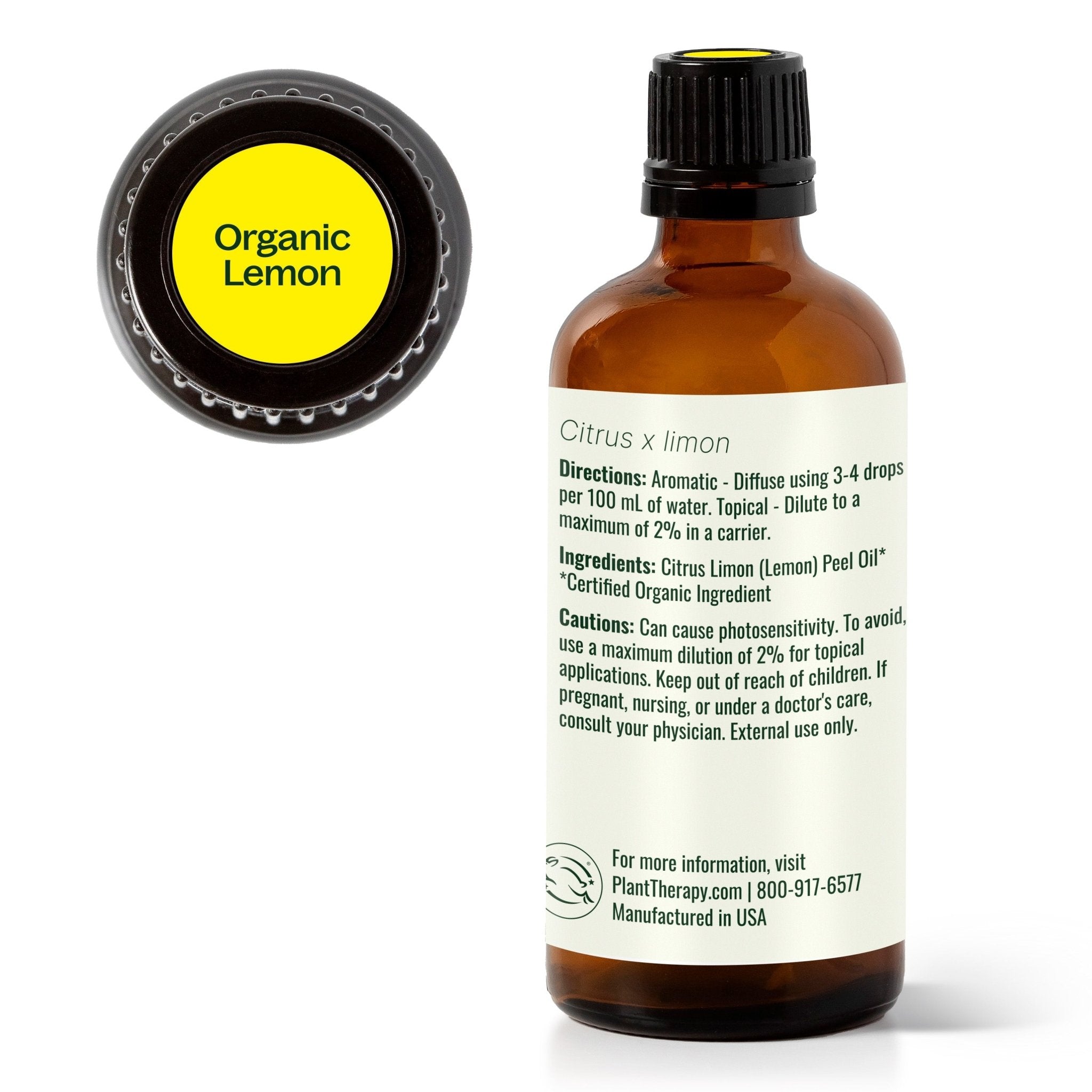 Organic Lemon Essential Oil Plant Therapy