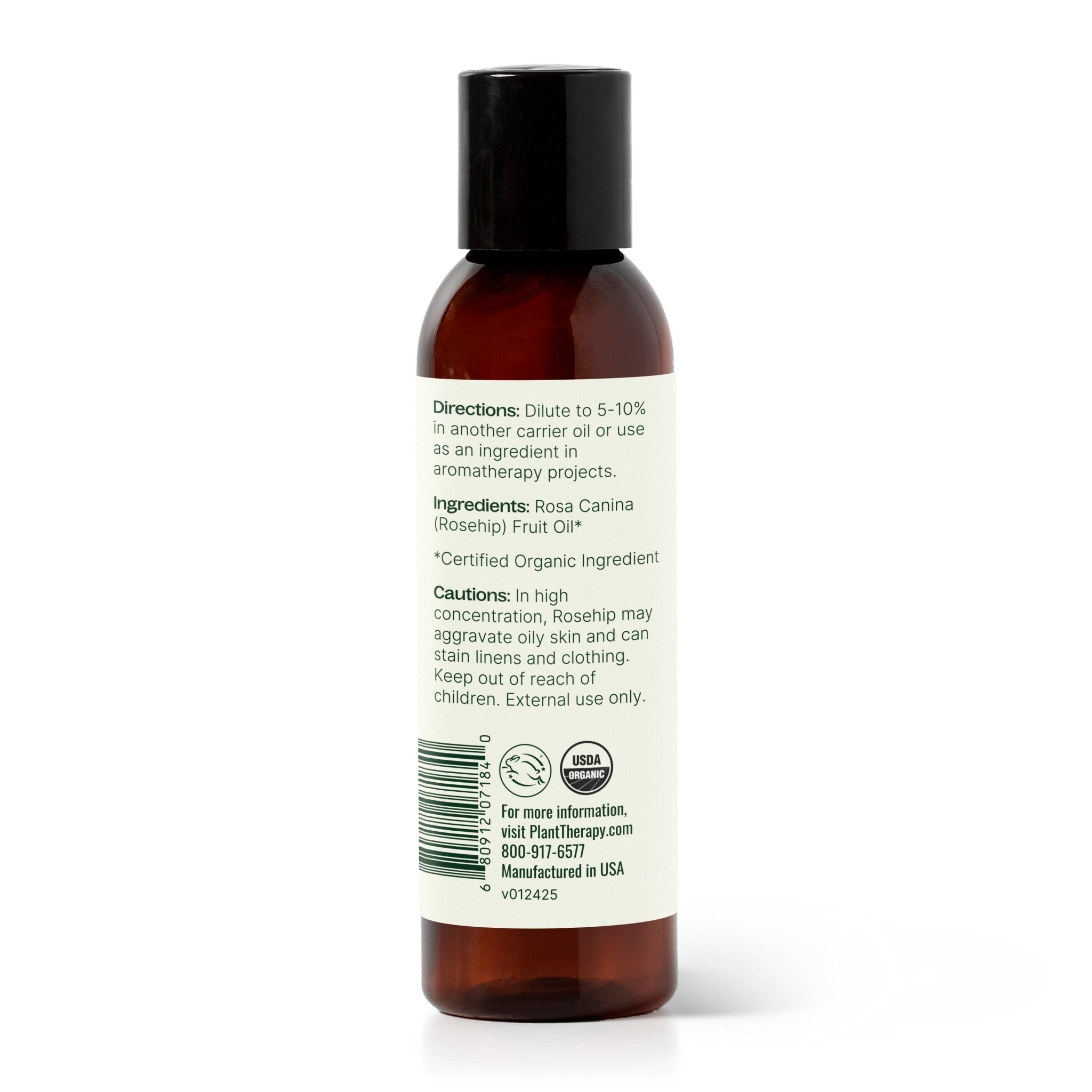 Organic Rosehip Carrier Oil Extra Virgin Plant Therapy