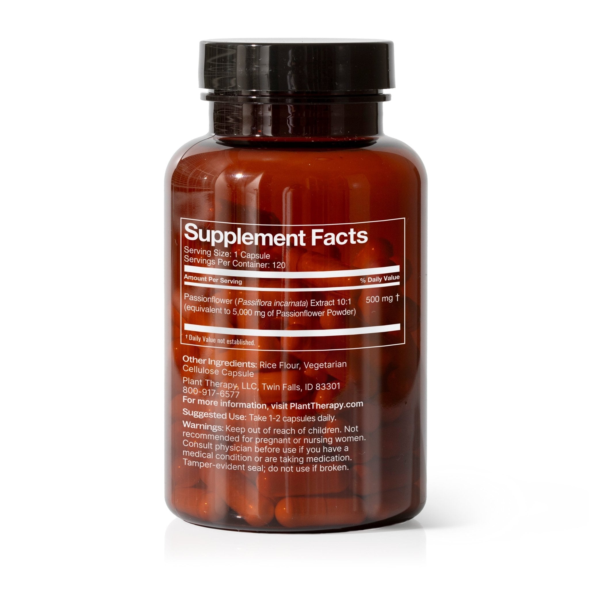 Passionflower Herbal Supplement - 120 Capsules Plant Therapy