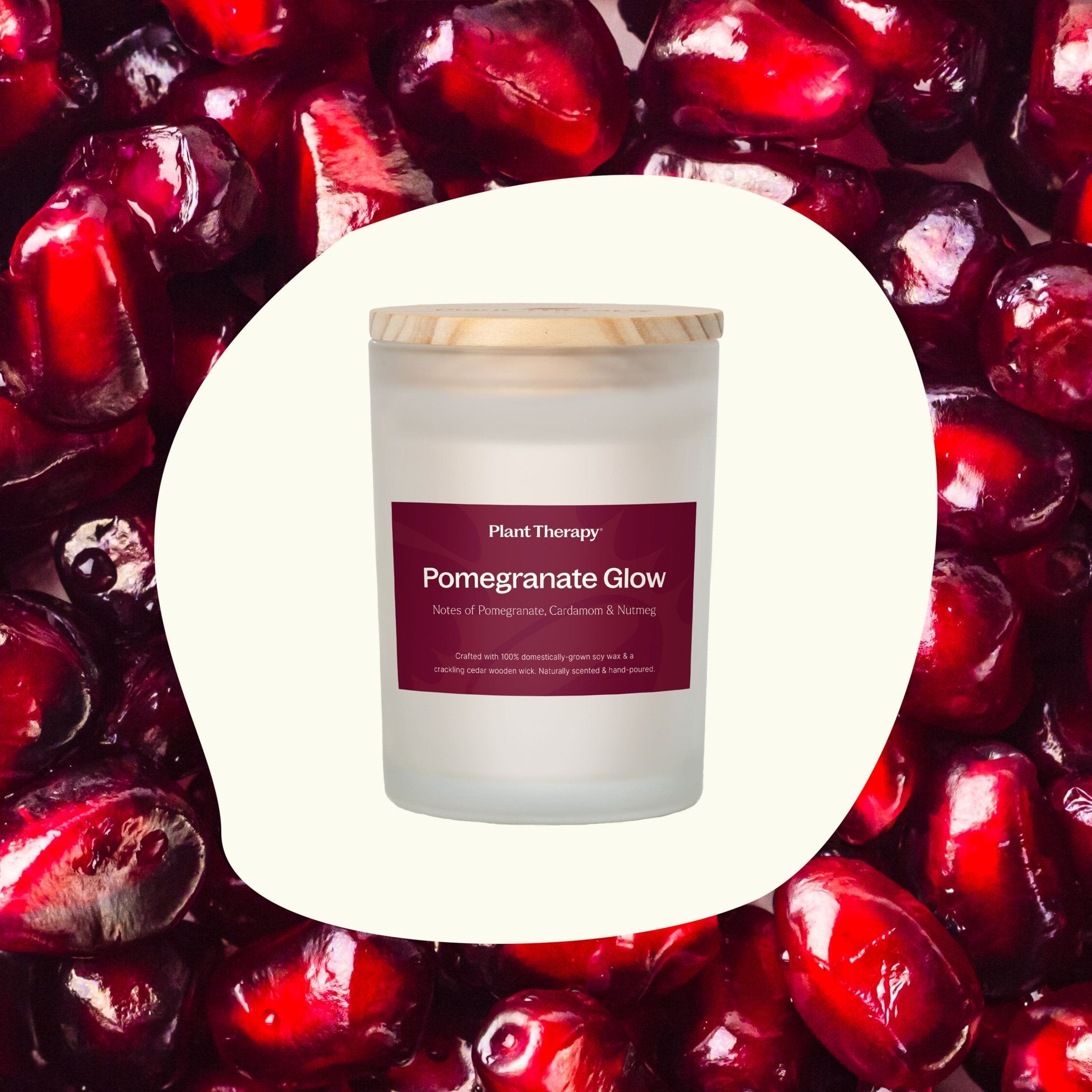 Pomegranate Glow Naturally Scented Candle Plant Therapy
