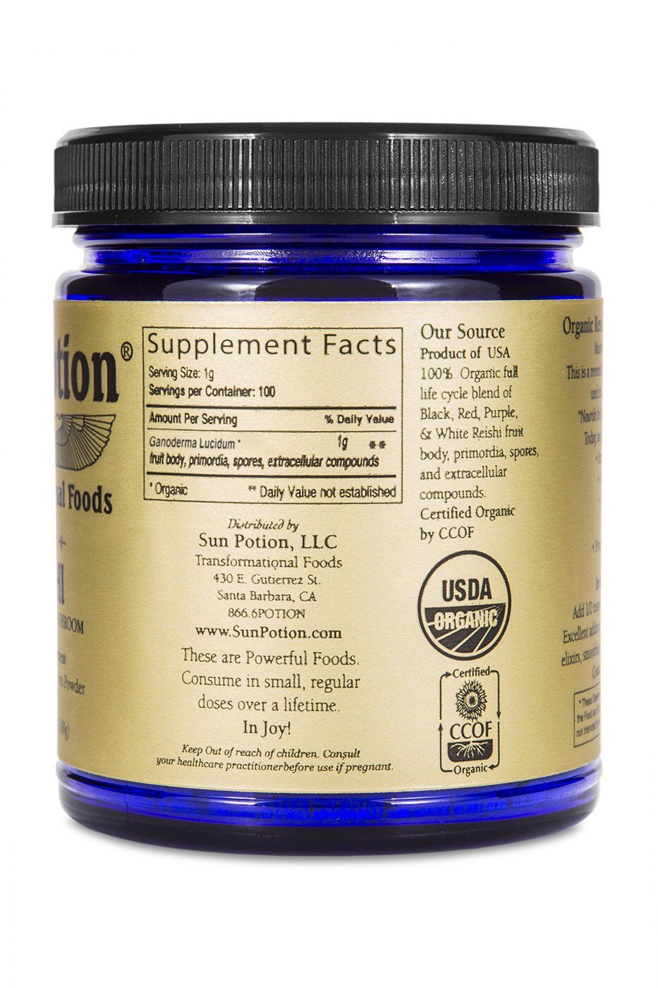 Reishi Mushroom Powder (Organic) Sun Potion
