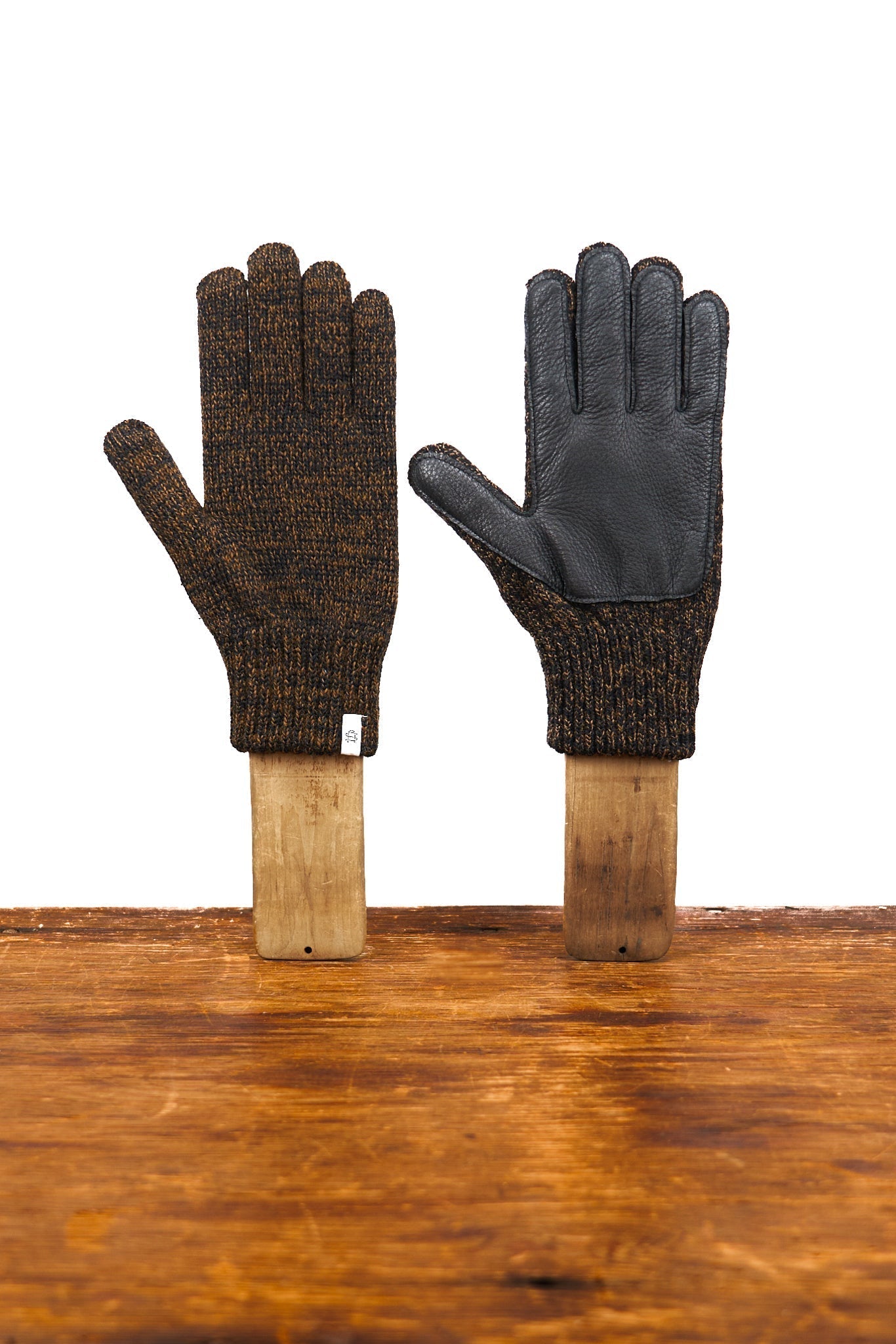 Rust Melange with Black Deerskin Full Glove UPSTATE STOCK