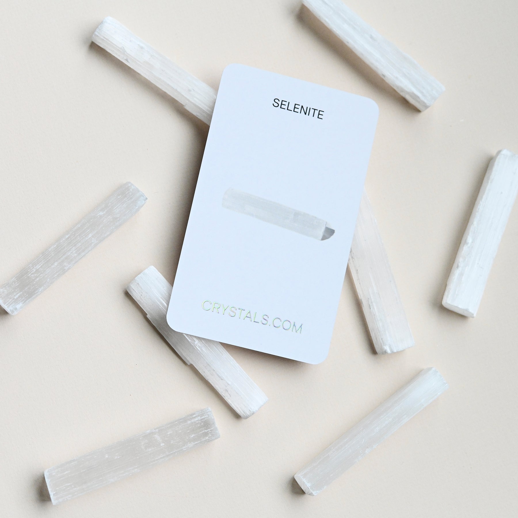 Selenite Cleansing Wand CRYSTALS.COM