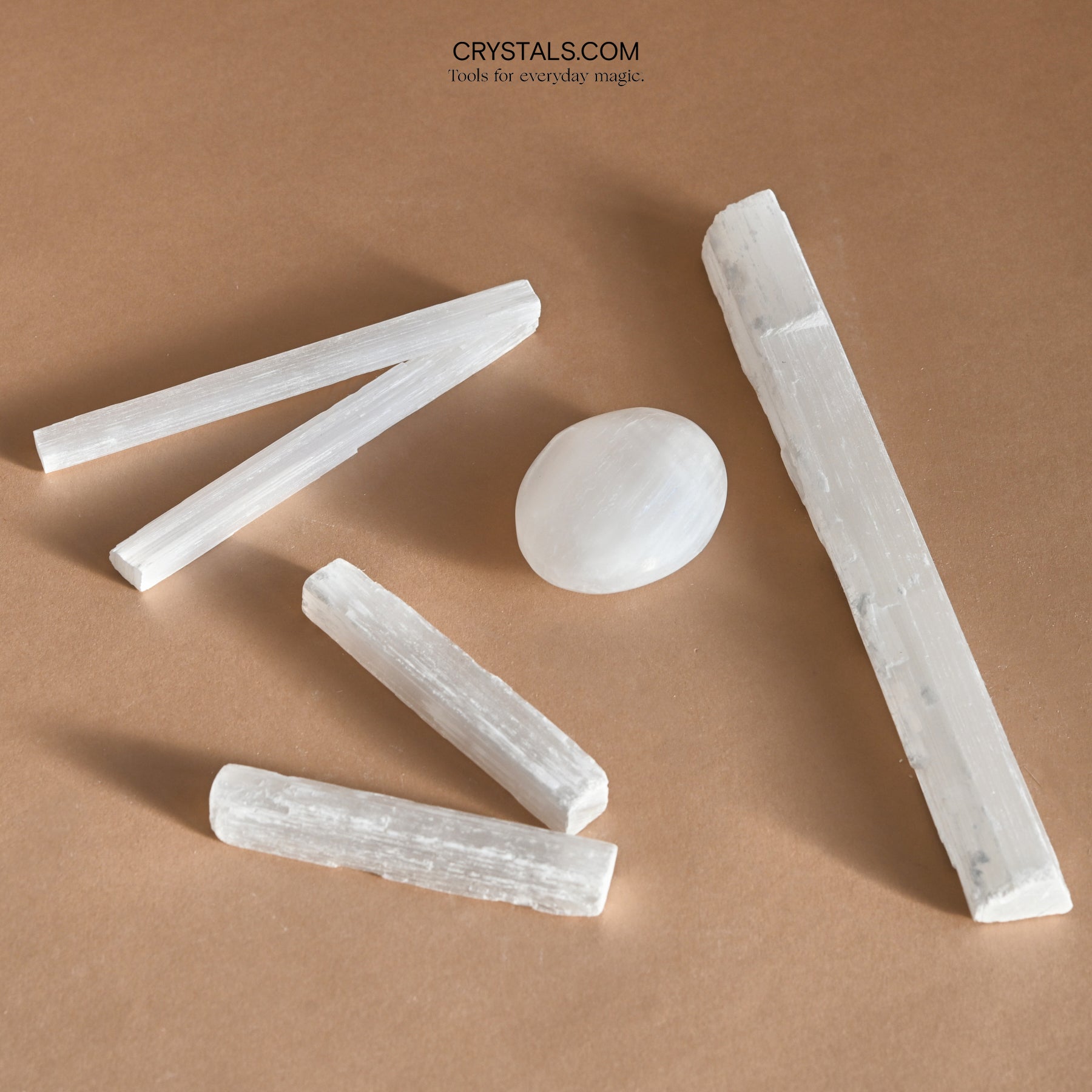 Selenite Cleansing Wand CRYSTALS.COM