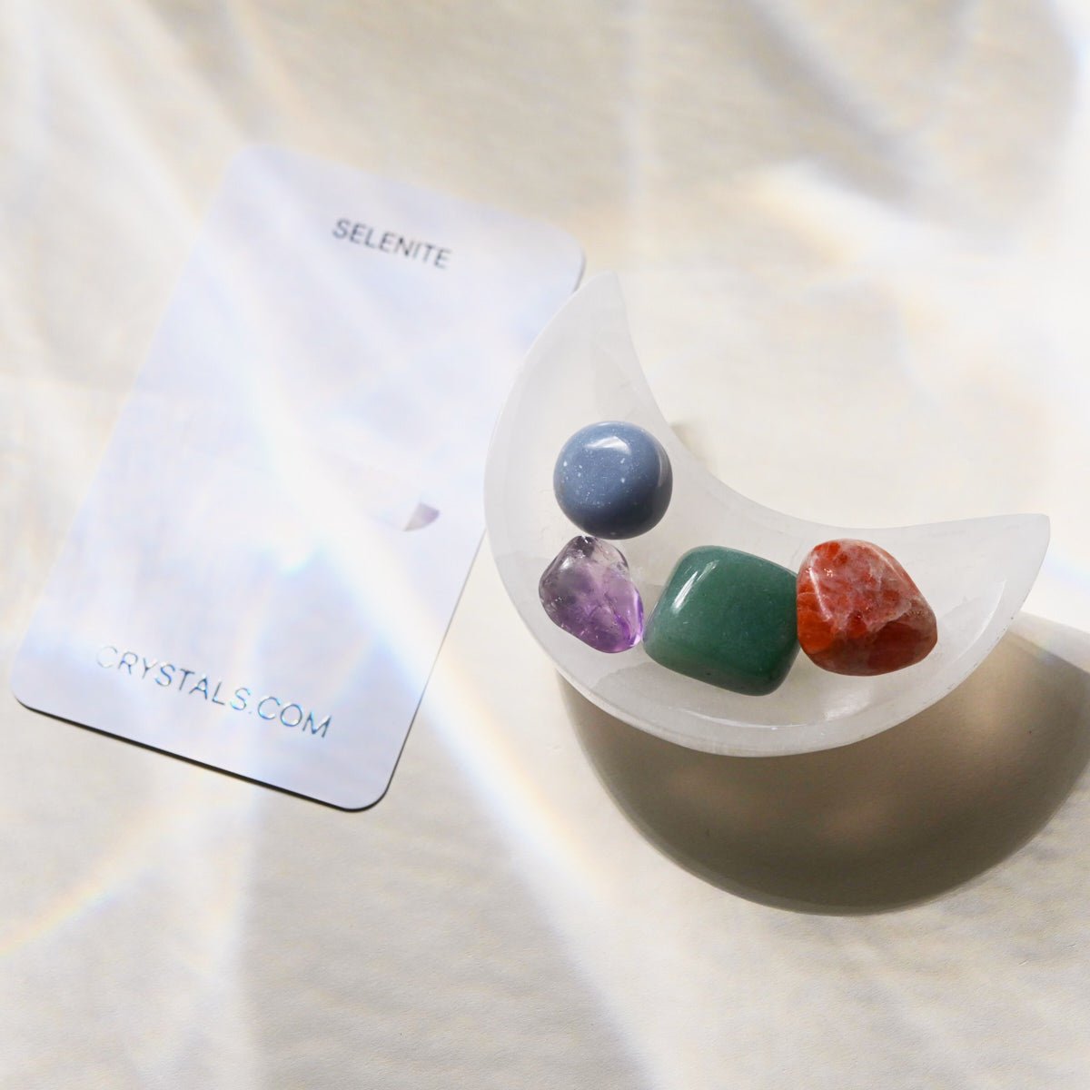 Selenite Moon Bowl CRYSTALS.COM