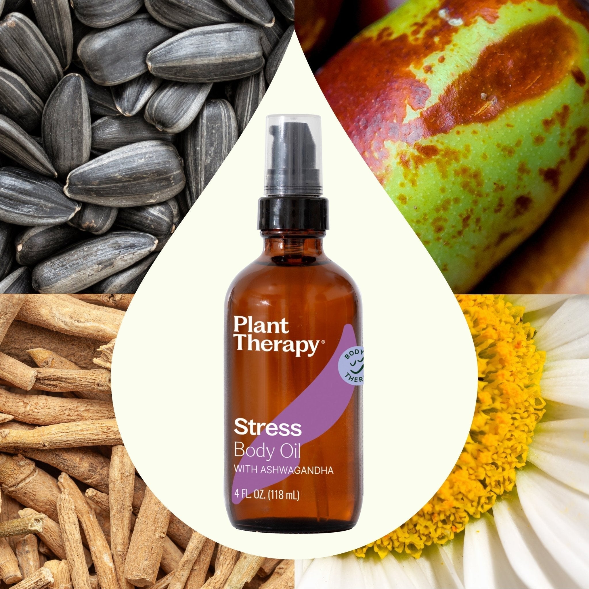 Stress Body Oil with Ashwagandha Plant Therapy