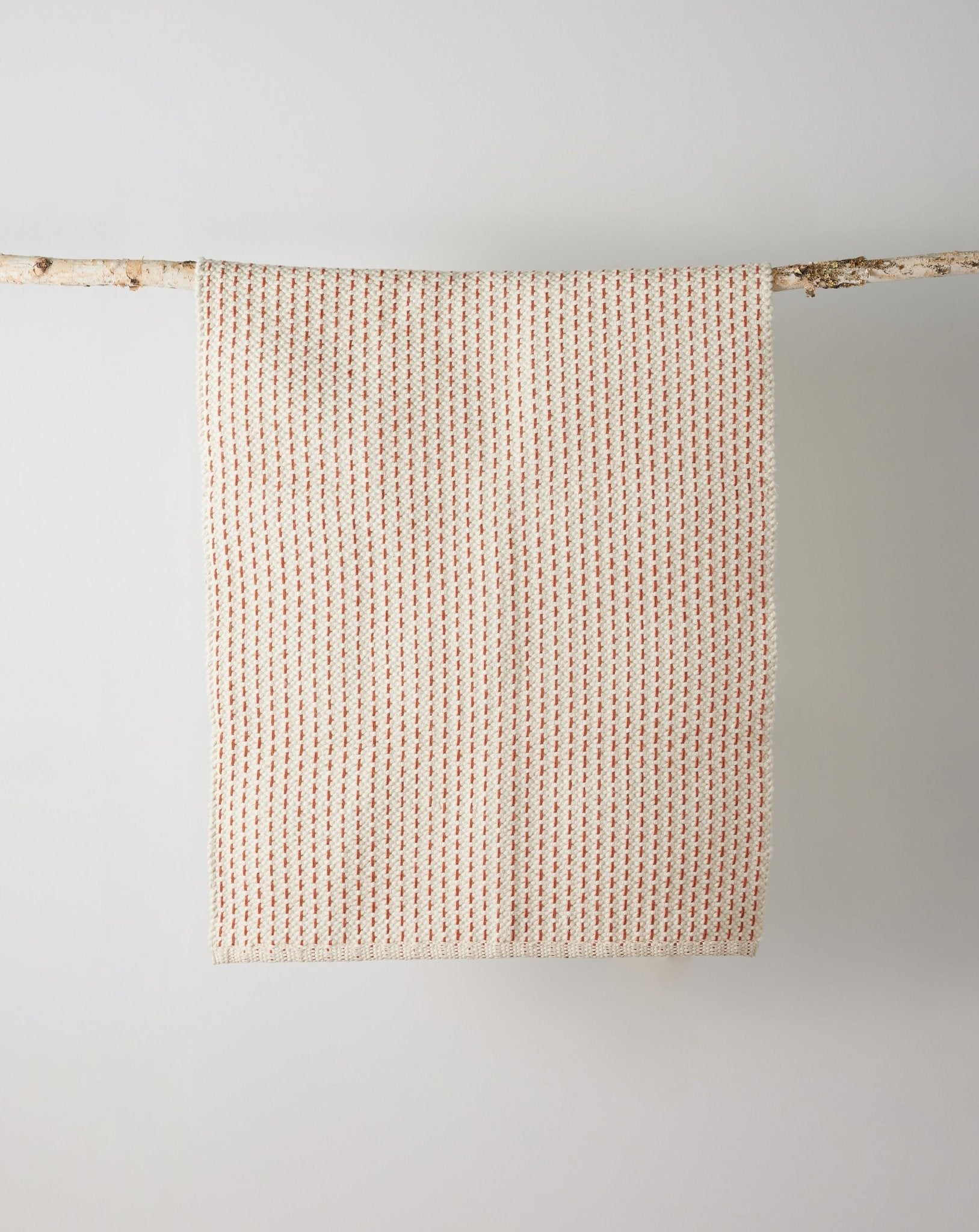 Terracotta Luxe Hand - Loomed Cotton Twill Mat Kanju Interiors