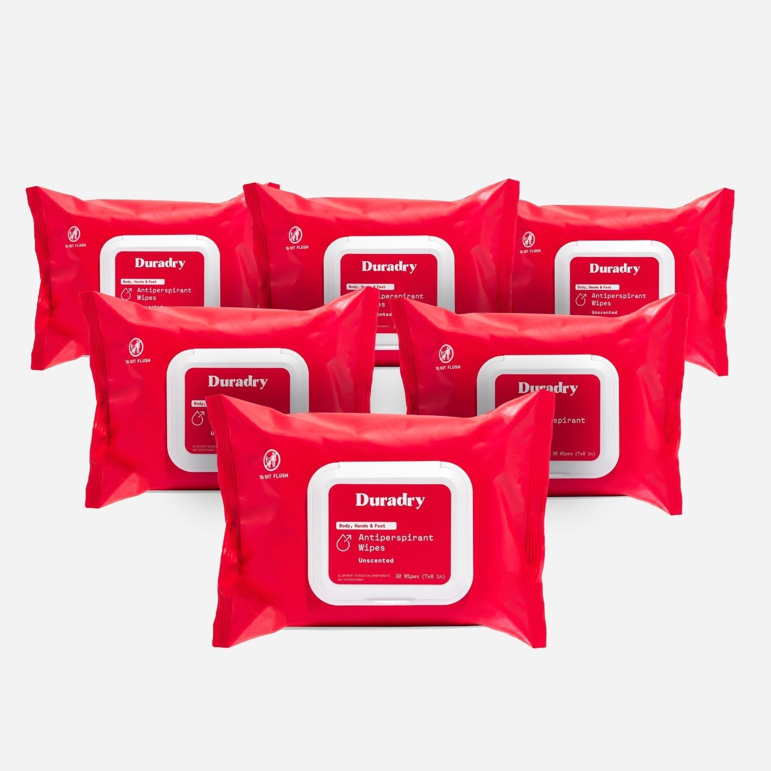 Whole Body Antiperspirant Wipes Duradry