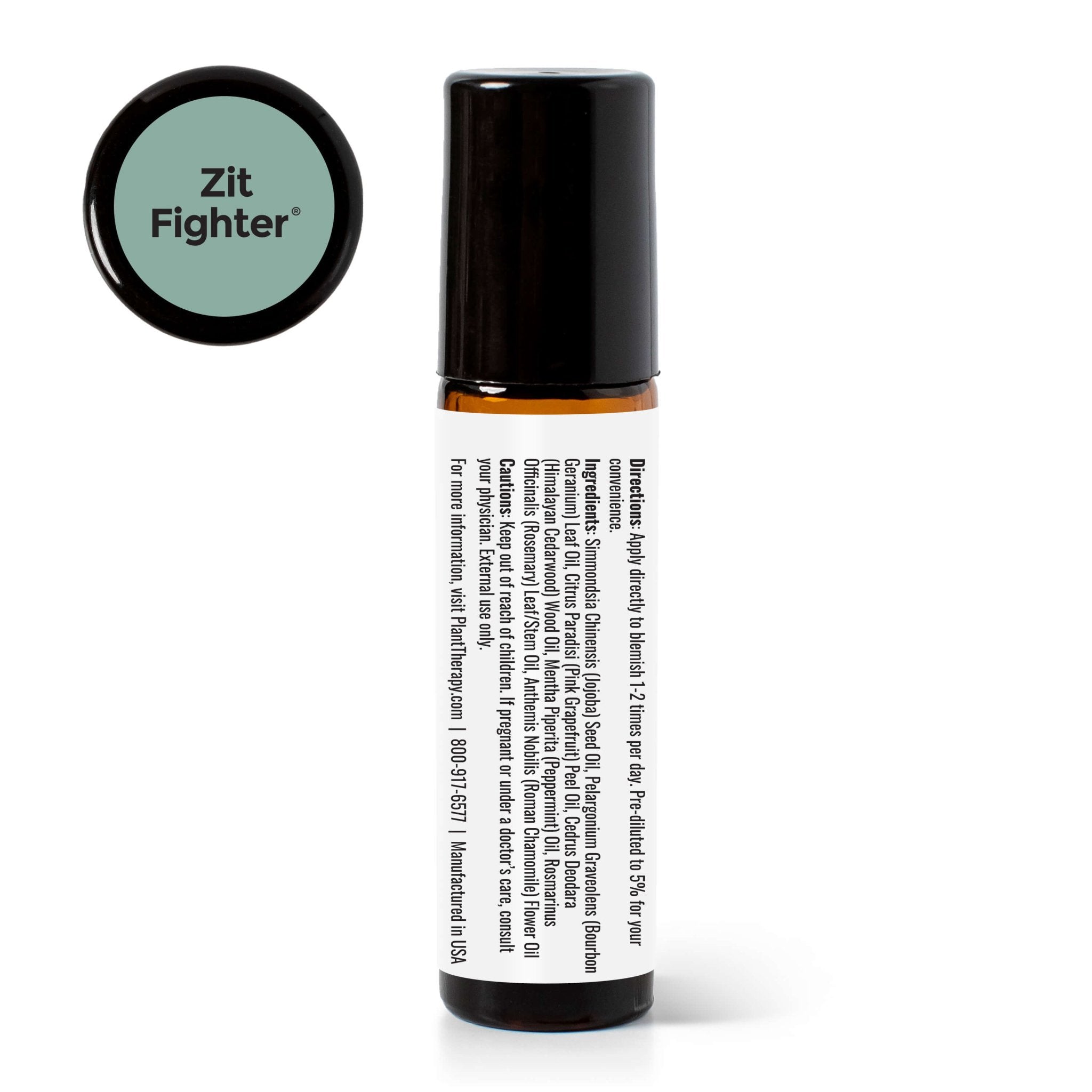 Zit Fighter Essential Oil Blend Pre - Diluted Roll - On Plant Therapy