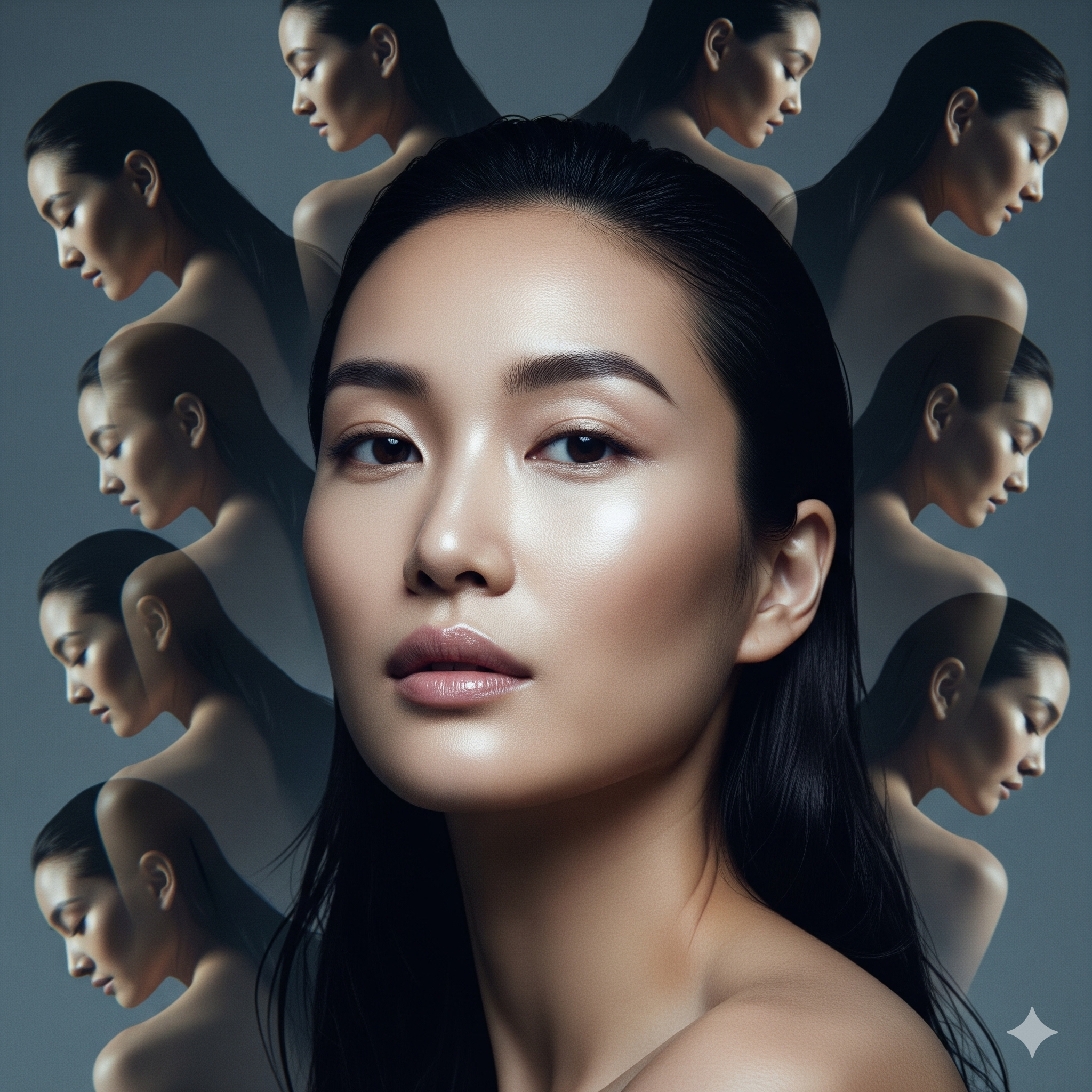 asian woman with translucent skin