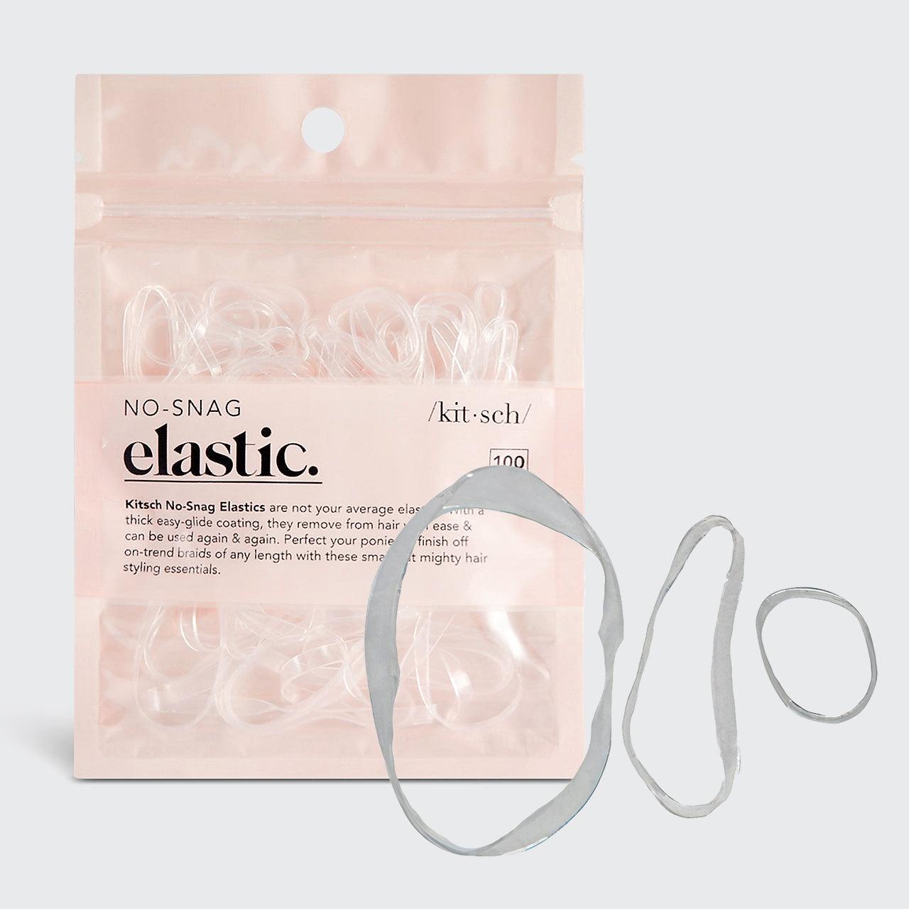 No-Snag Clear Elastics 100pc Set