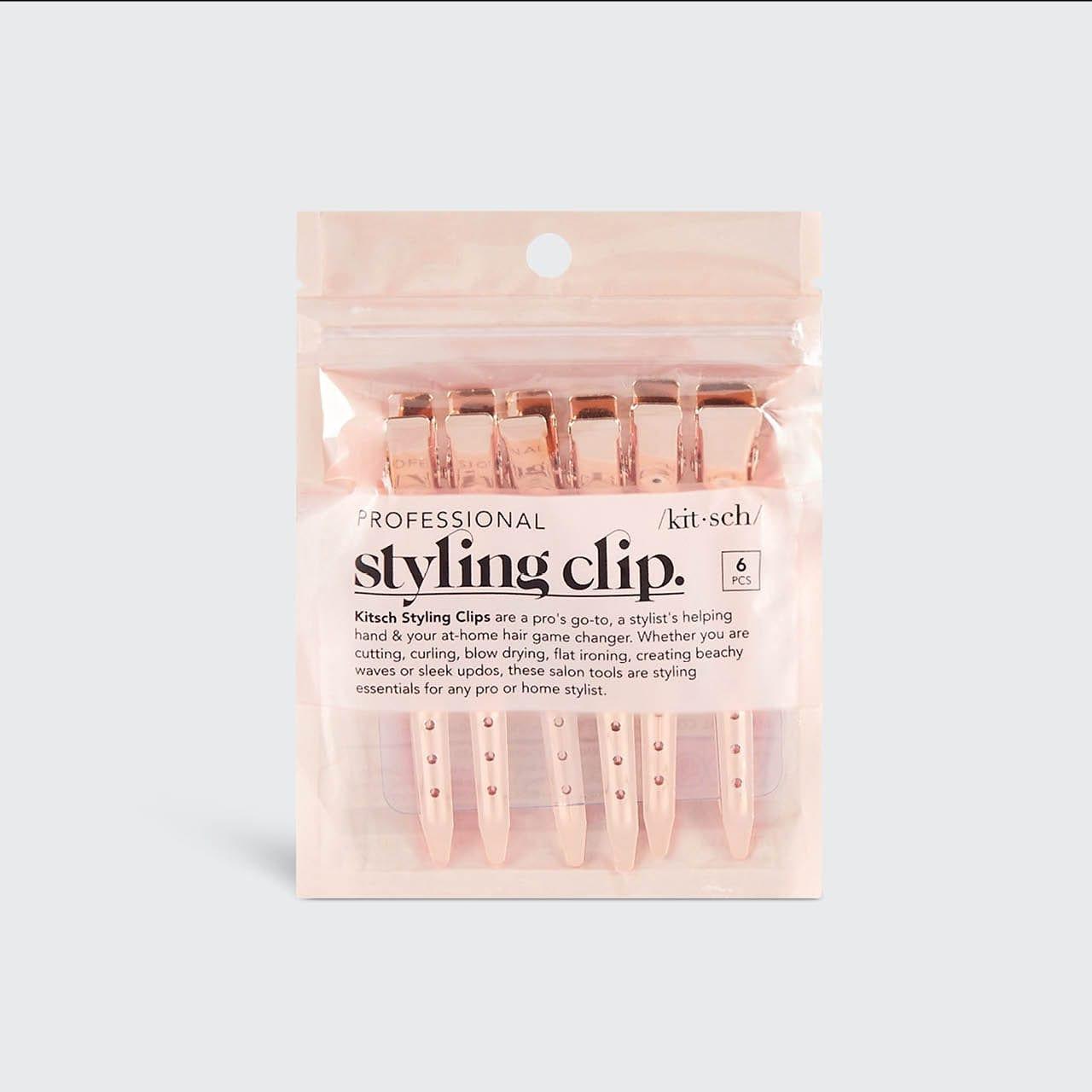 Styling Hair Clips 6pc Set - Rose Gold