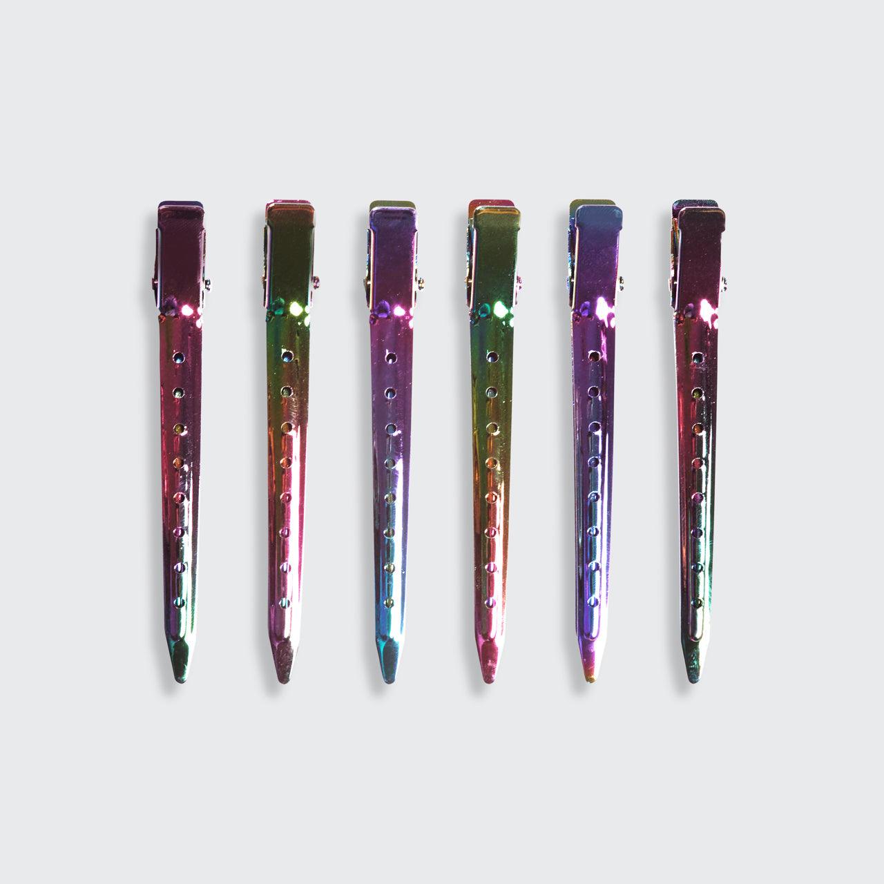 Styling Hair Clips 6pc Set - Iridescent