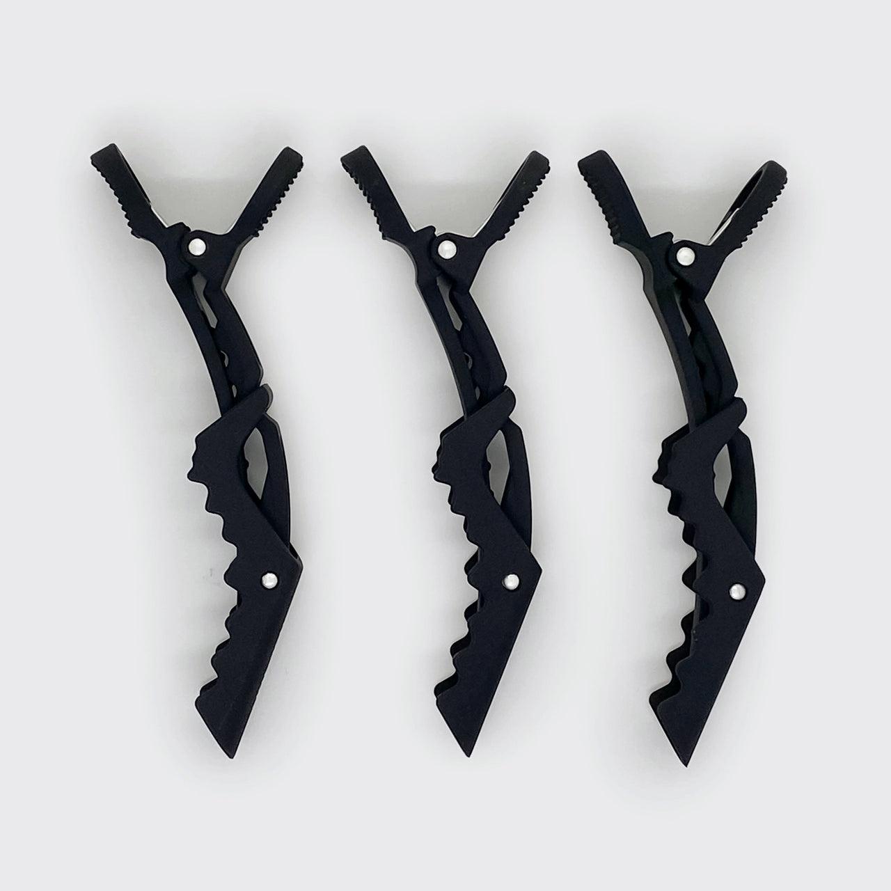 Crocodile Clips 3pc Set - Black