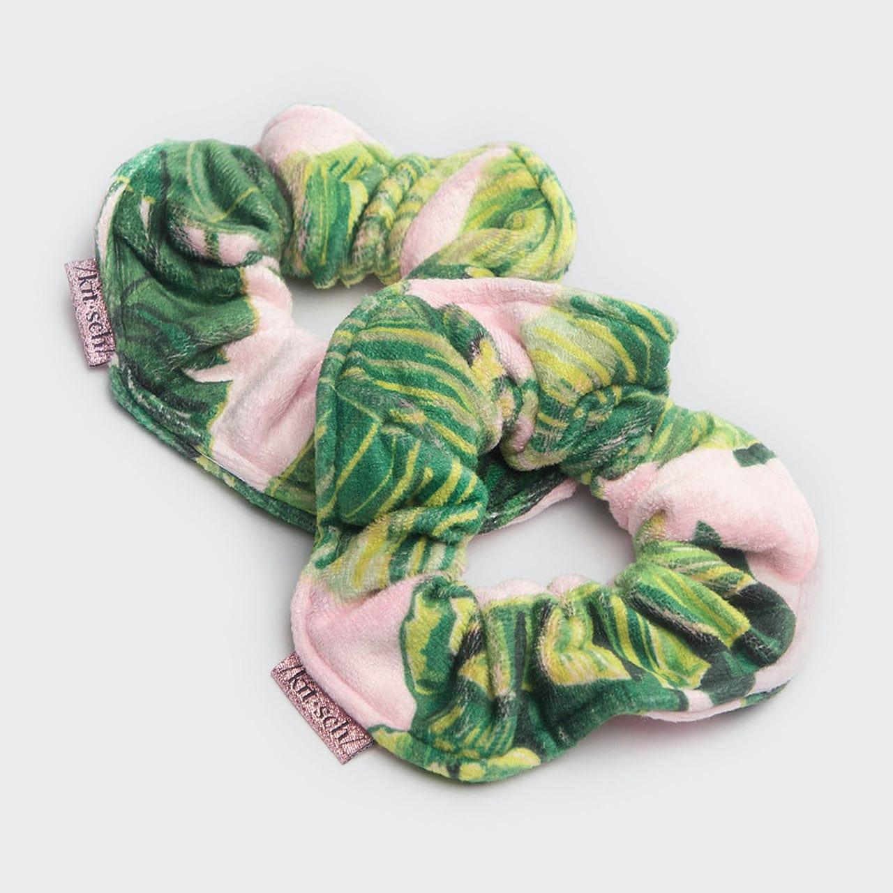 Patented Microfiber Towel Scrunchies - Palm Print