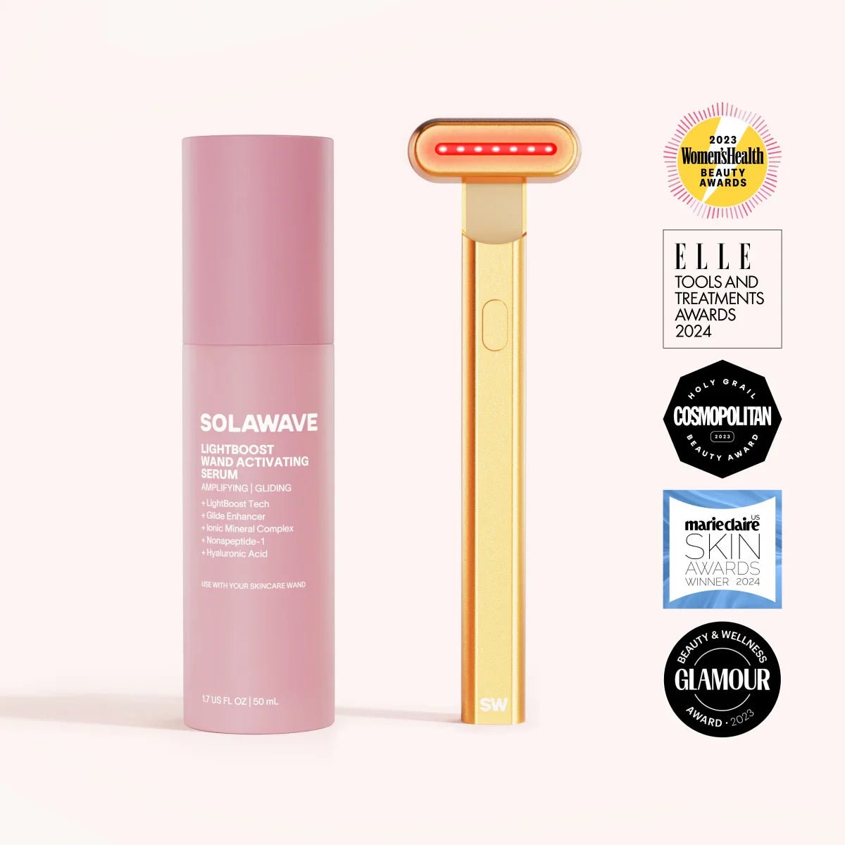 4 - in - 1 Red Light Therapy Wand & Activating Serum Kit Solawave