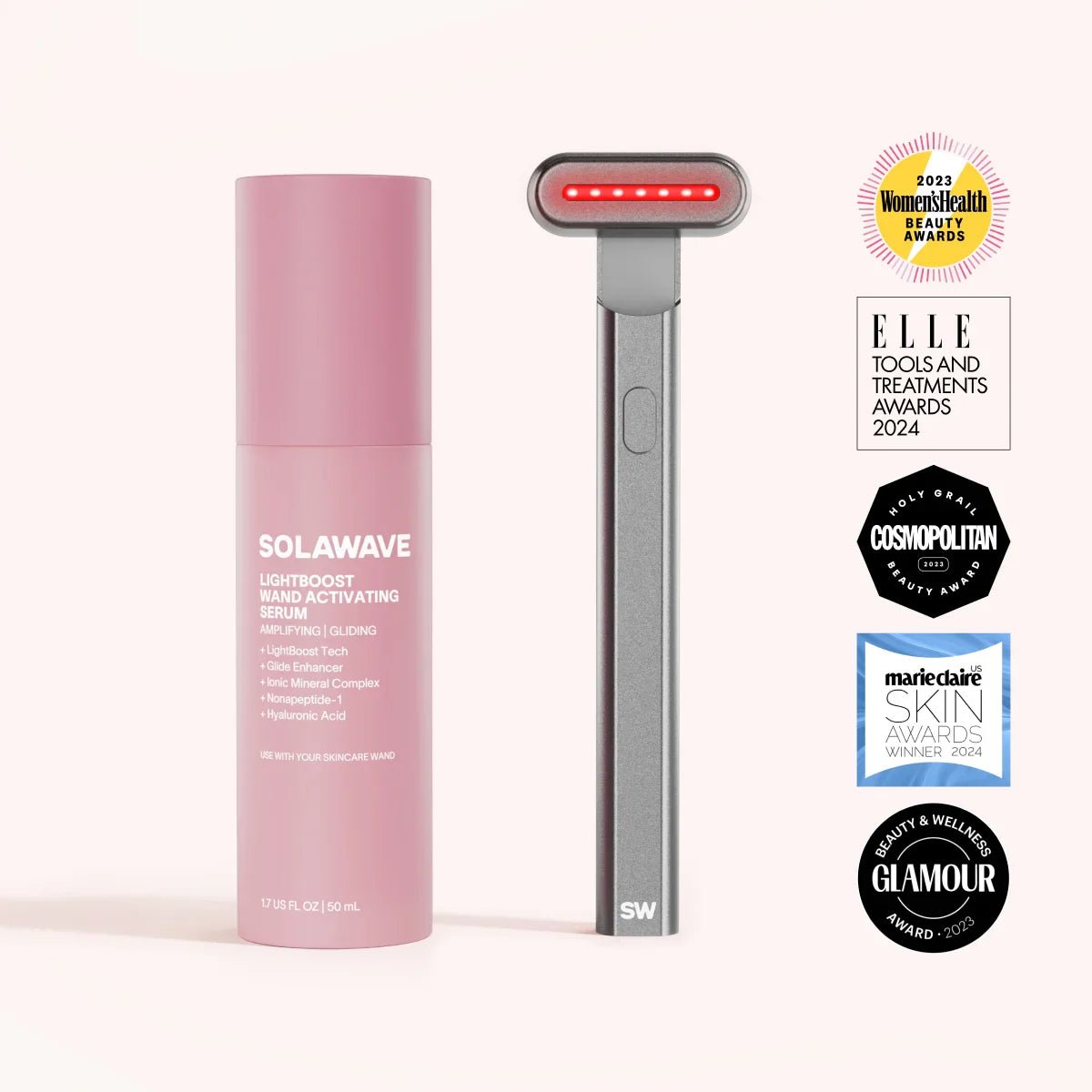4 - in - 1 Red Light Therapy Wand & Activating Serum Kit Solawave