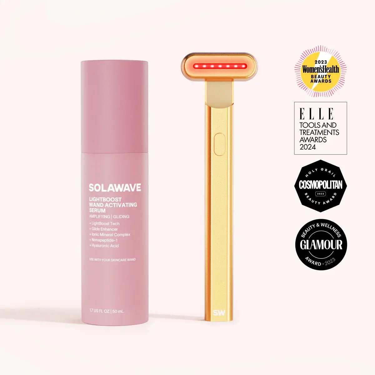 4 - in - 1 Red Light Therapy Wand & Activating Serum Kit Solawave