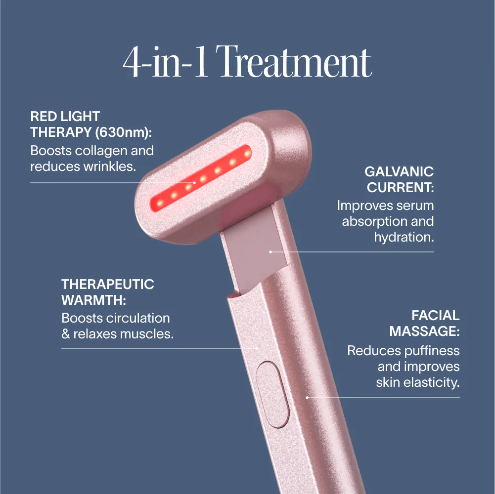 4 - in - 1 Red Light Therapy Wand & Activating Serum Kit Solawave