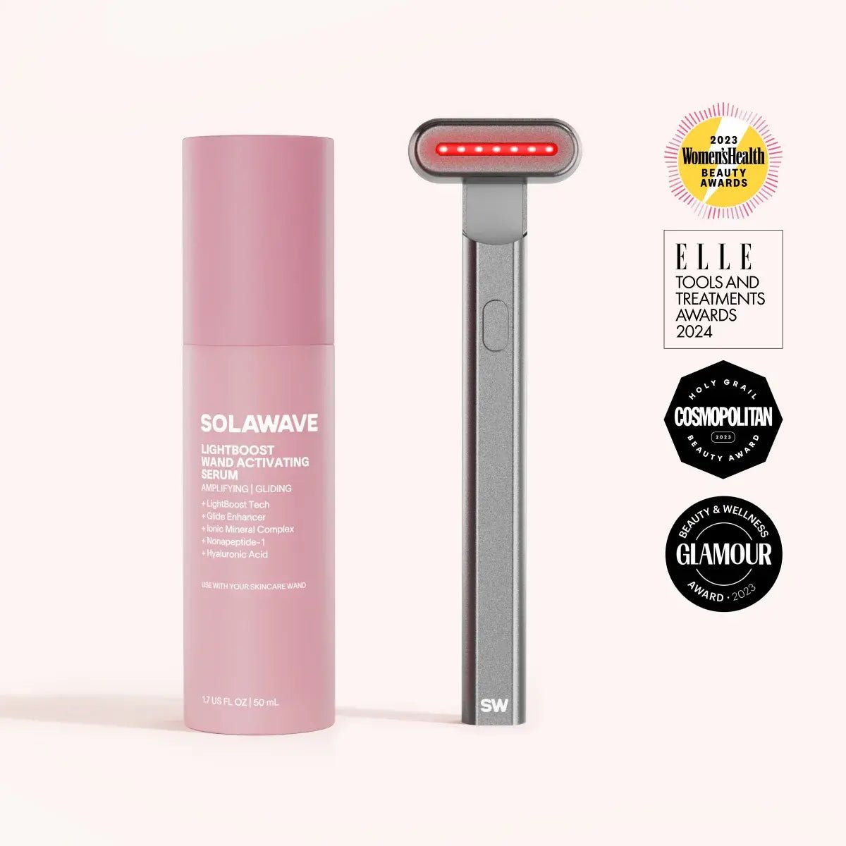 4 - in - 1 Red Light Therapy Wand & Activating Serum Kit Solawave
