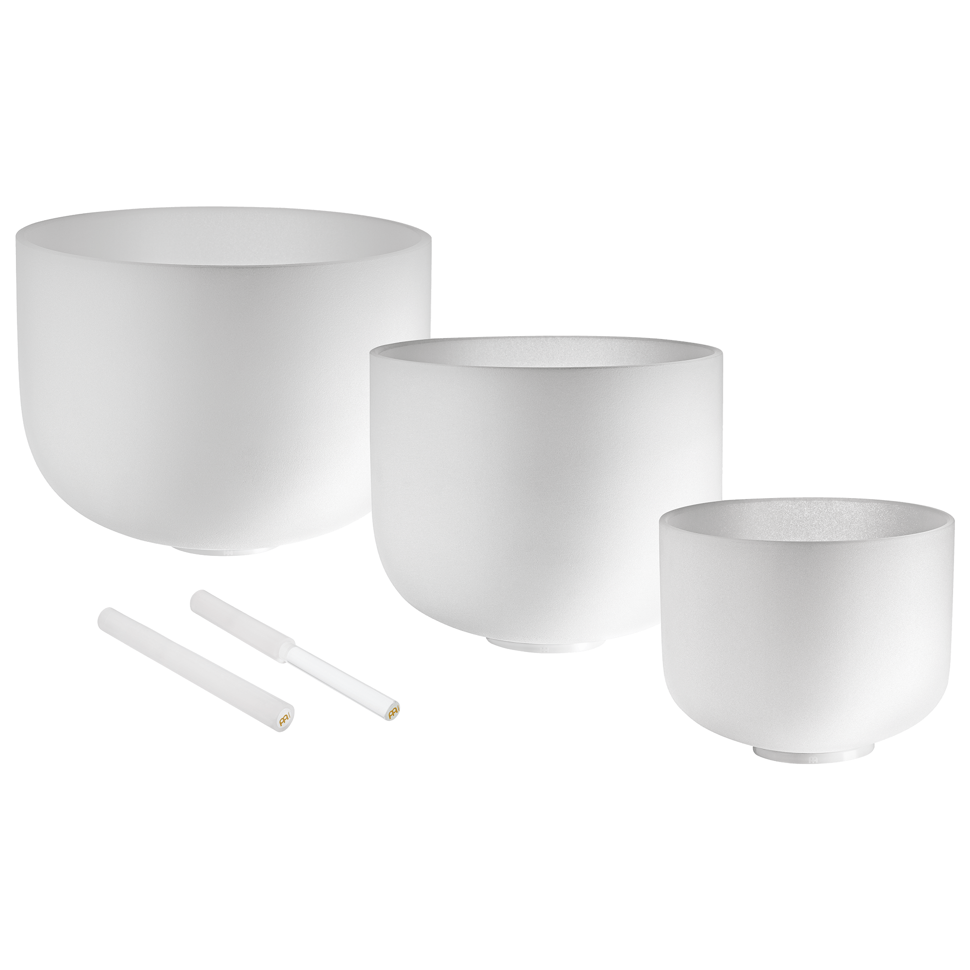 432 Hz Crystal Singing Bowls 8” F4, 10” D4, 12” C4 - Pure Harmony Set Sound Healing LAB