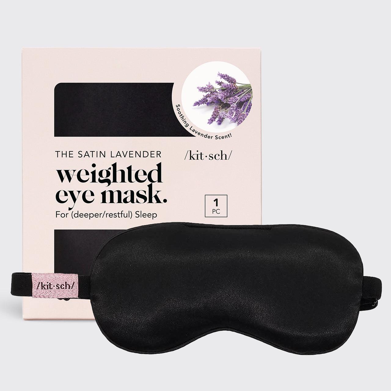 The Lavender Weighted Satin Eye Mask - Nanaka