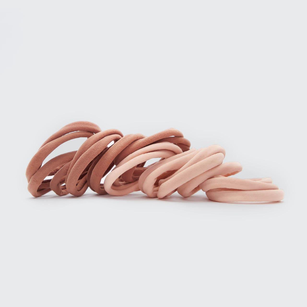 Blush Elastic Hair Ties 20pc Set