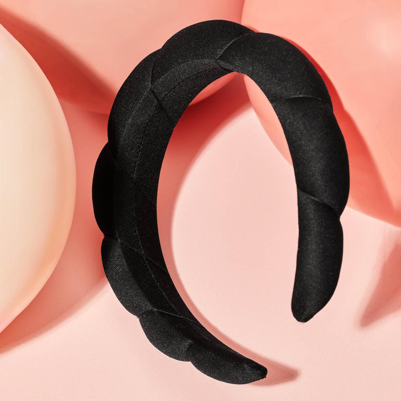 Recycled Fabric Cloud Headband 1pc - Black - Nanaka