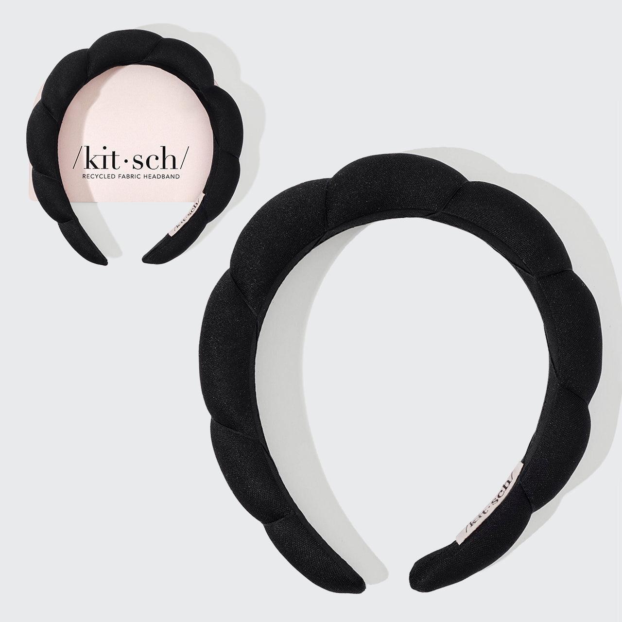 Recycled Fabric Cloud Headband 1pc - Black - Nanaka