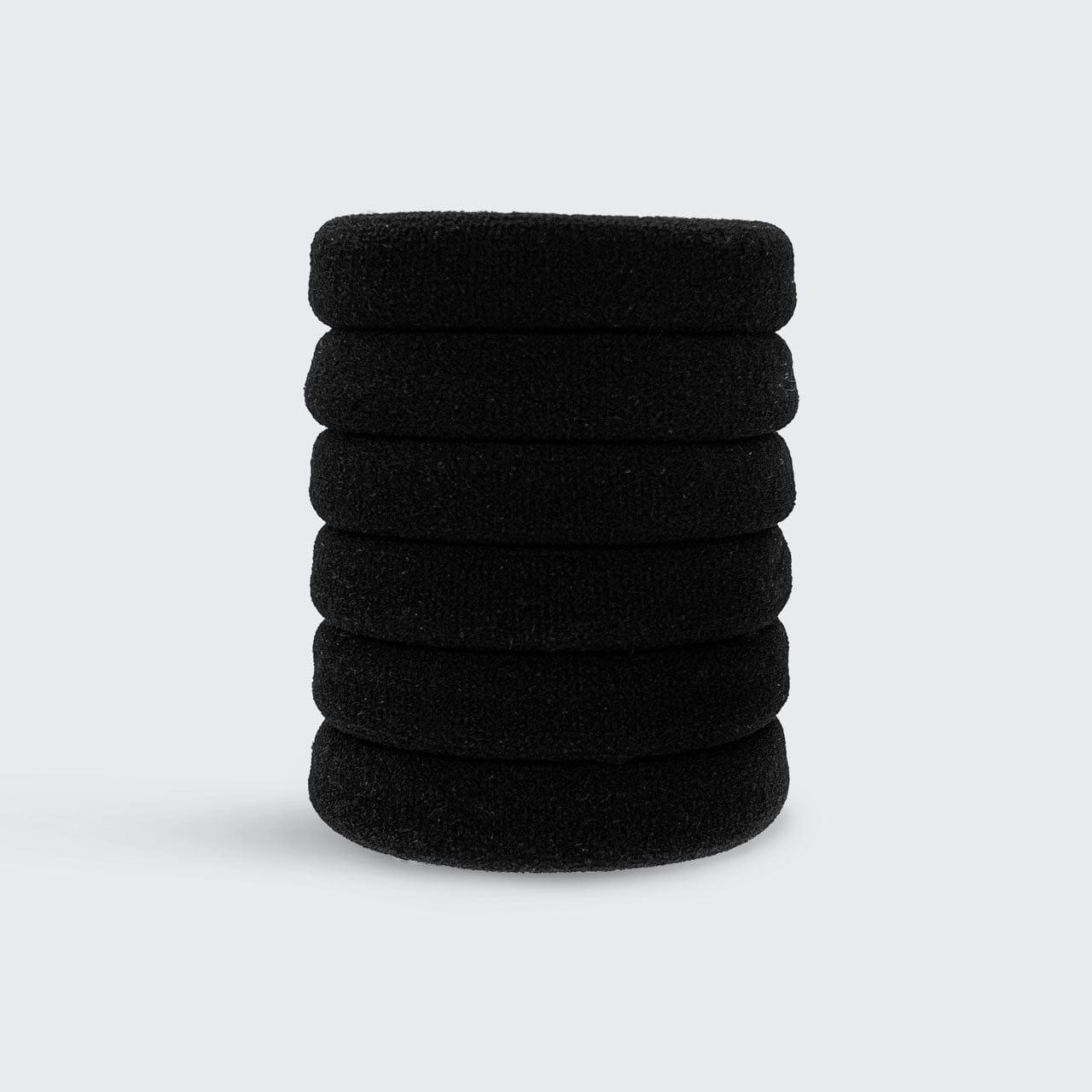 Thick Black Elastics 6pc Set